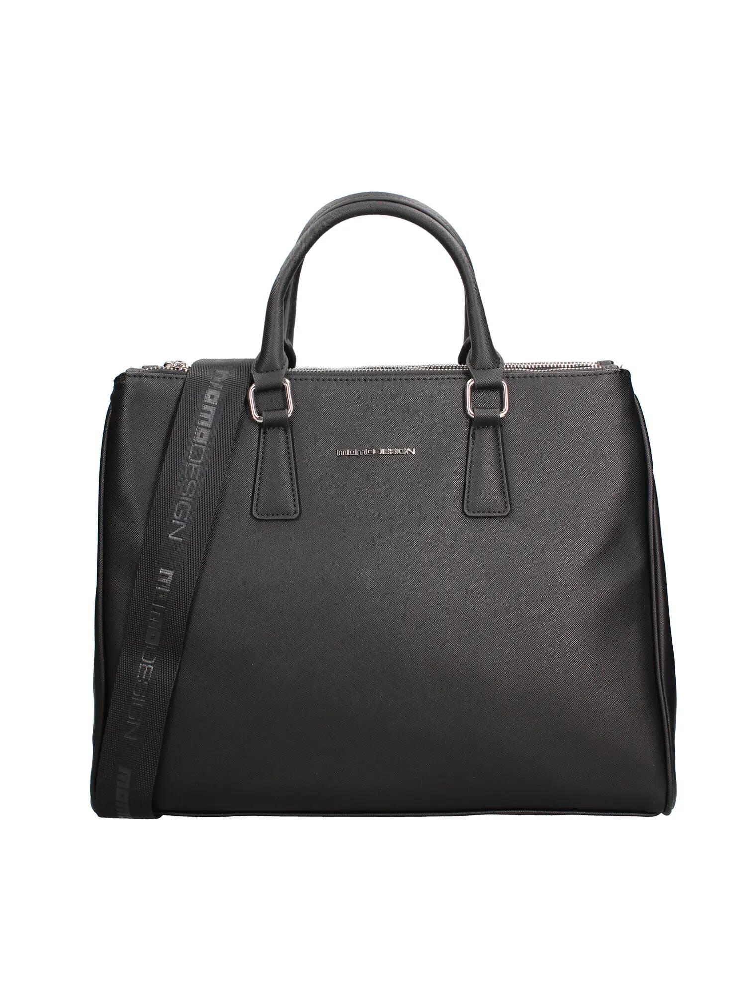 Herrenarbeitstasche Schwarz Polyurethan - Momo Design Trieste 4/5