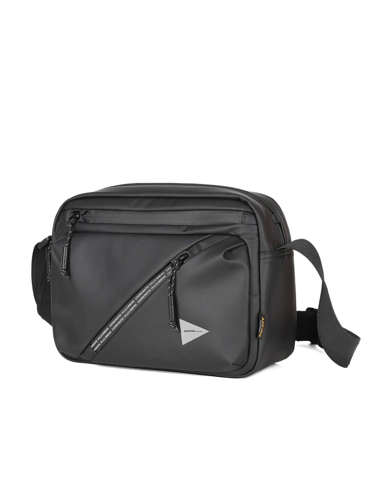 Aoking Umhängetasche unisex schwarz - Baumwolle und Polyester mit Reißverschluss 2/7