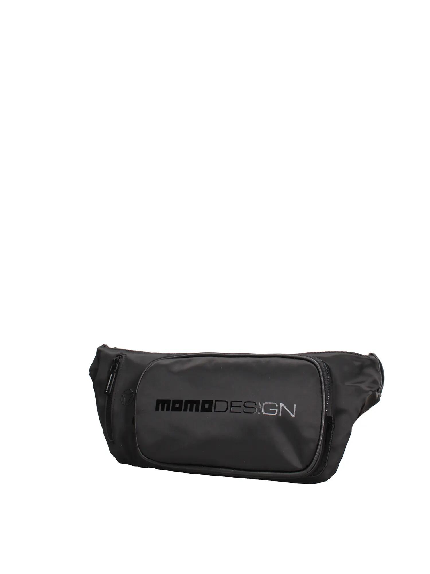Momo Design Bauchtasche Schwarz Polyurethan - Verstellbarer Riemen 55cm 2/4
