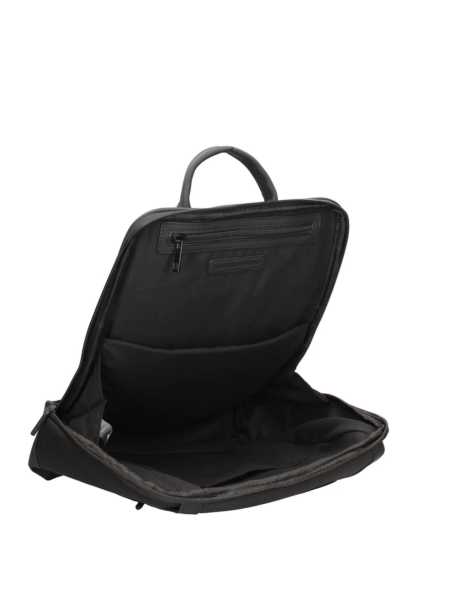 Momo Design Velorum Heren Rugzak Zwart Polyurethaan met Rits 4/4
