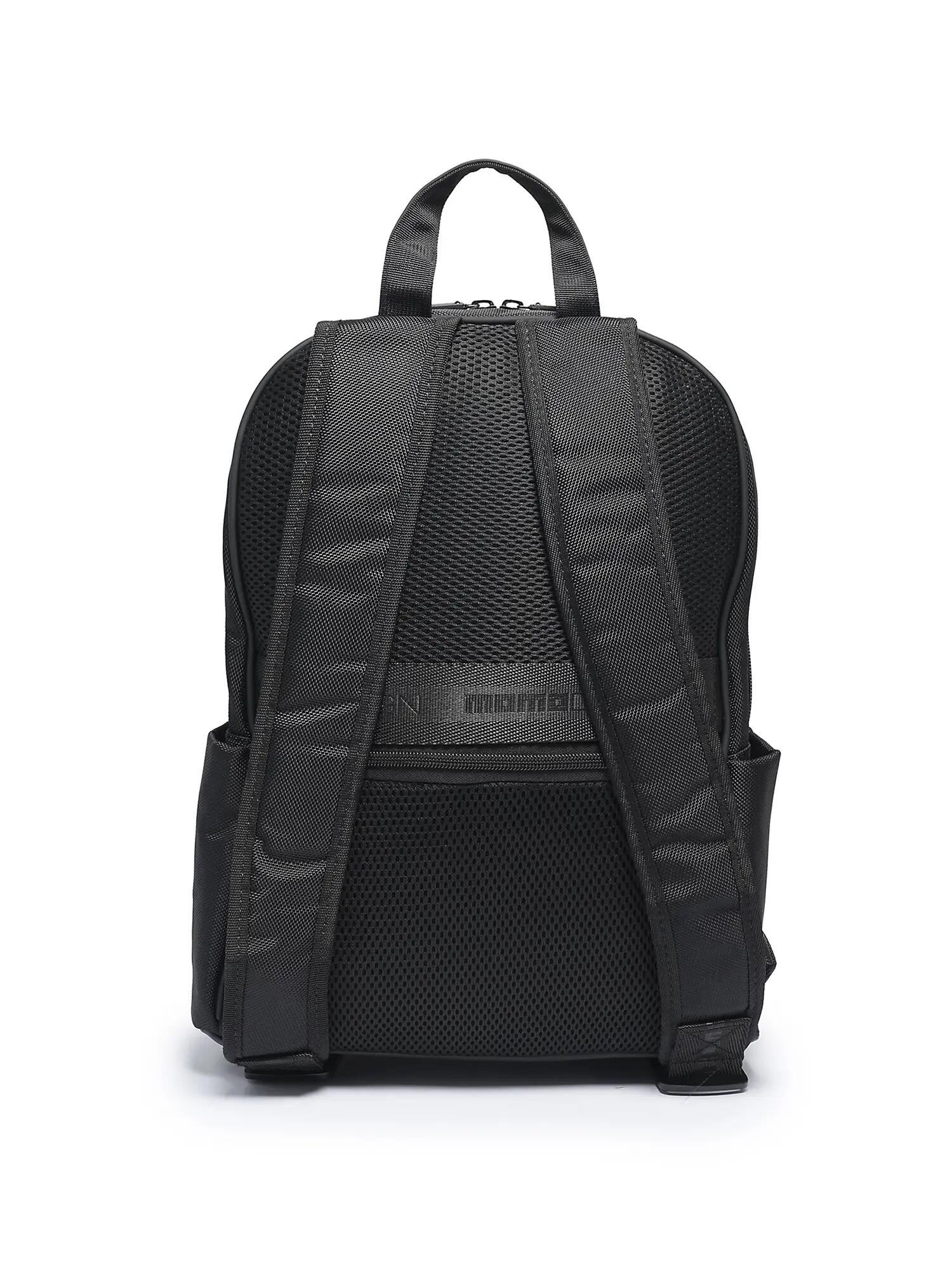 Momo Design Black Polyurethane Backpack with Zip - Men's Casual 3/3