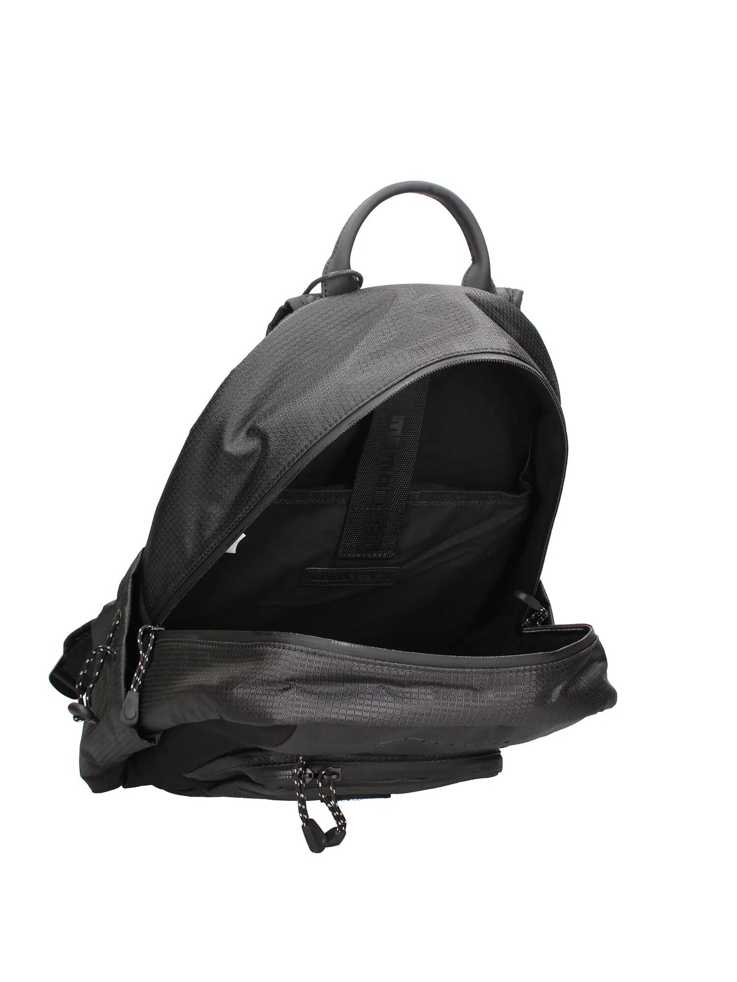 Momo Design Black Polyurethane Backpack with Zip - Men's Casual Rucksack 4/4