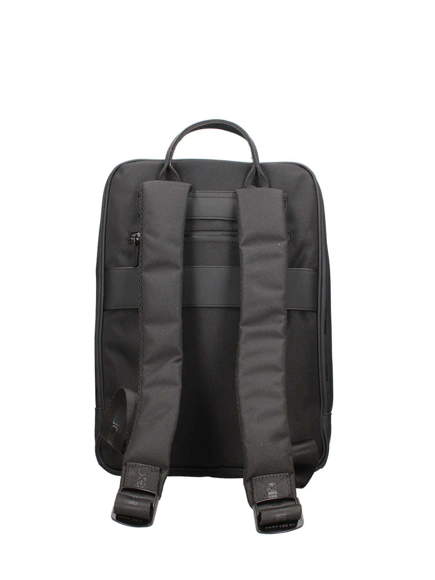 Momo Design Velorum Heren Rugzak Zwart Polyurethaan met Rits 3/4