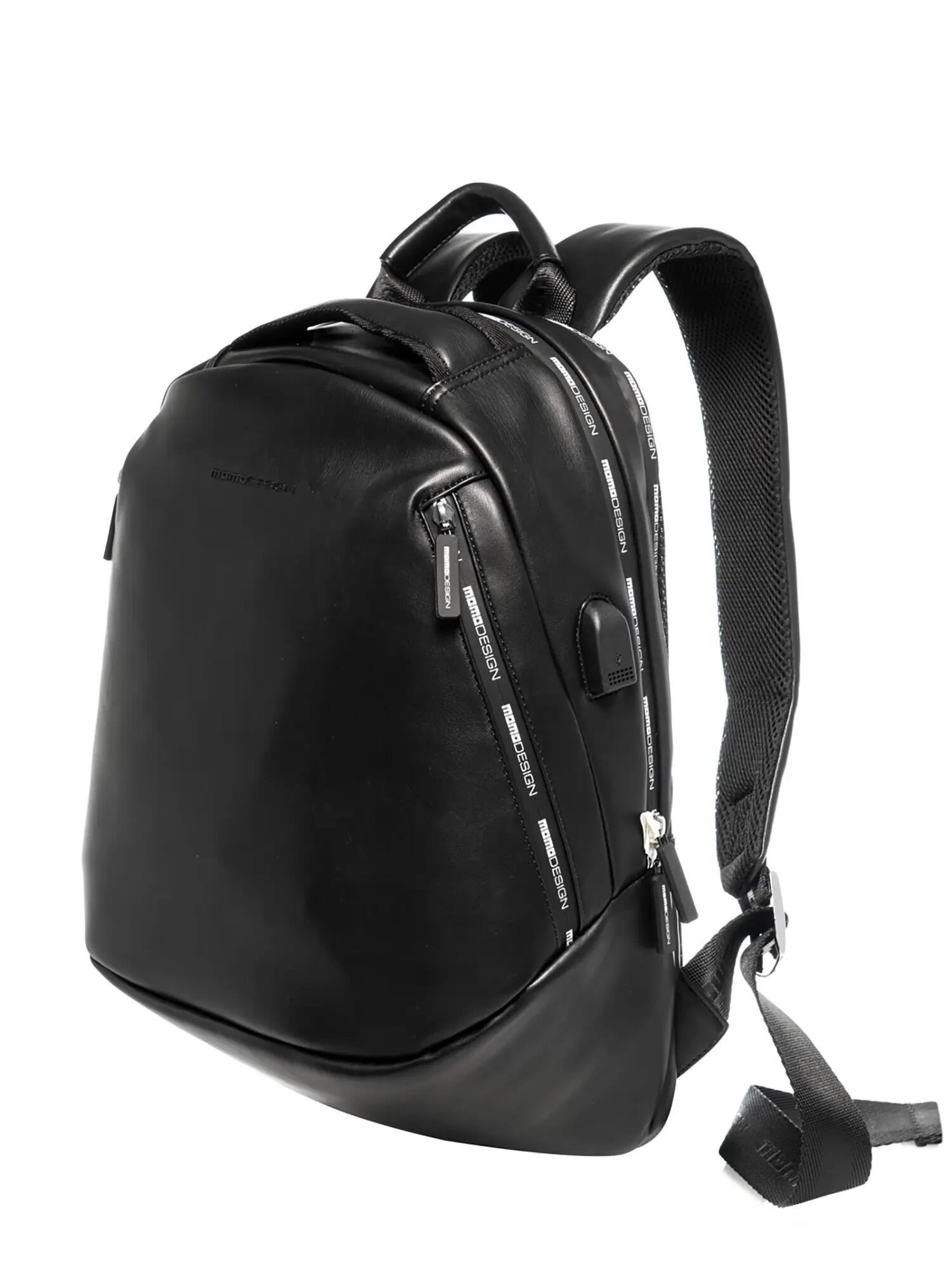 Sac à dos Momo Design noir polyuréthane avec fermeture éclair - Casual homme 2/4