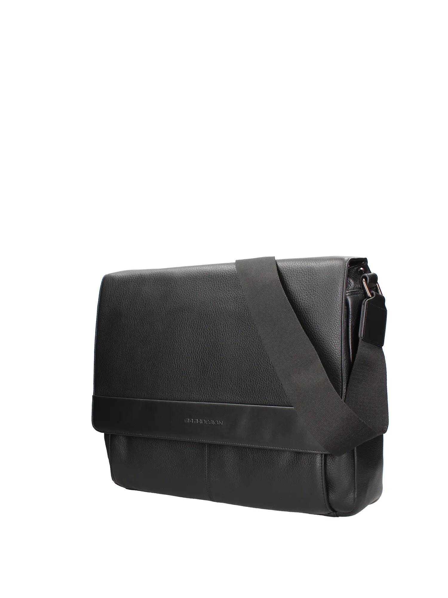 Sac à Bandoulière Homme Cuir Véritable Noir - Fermeture Zip et Poches Sécurisées 2/4