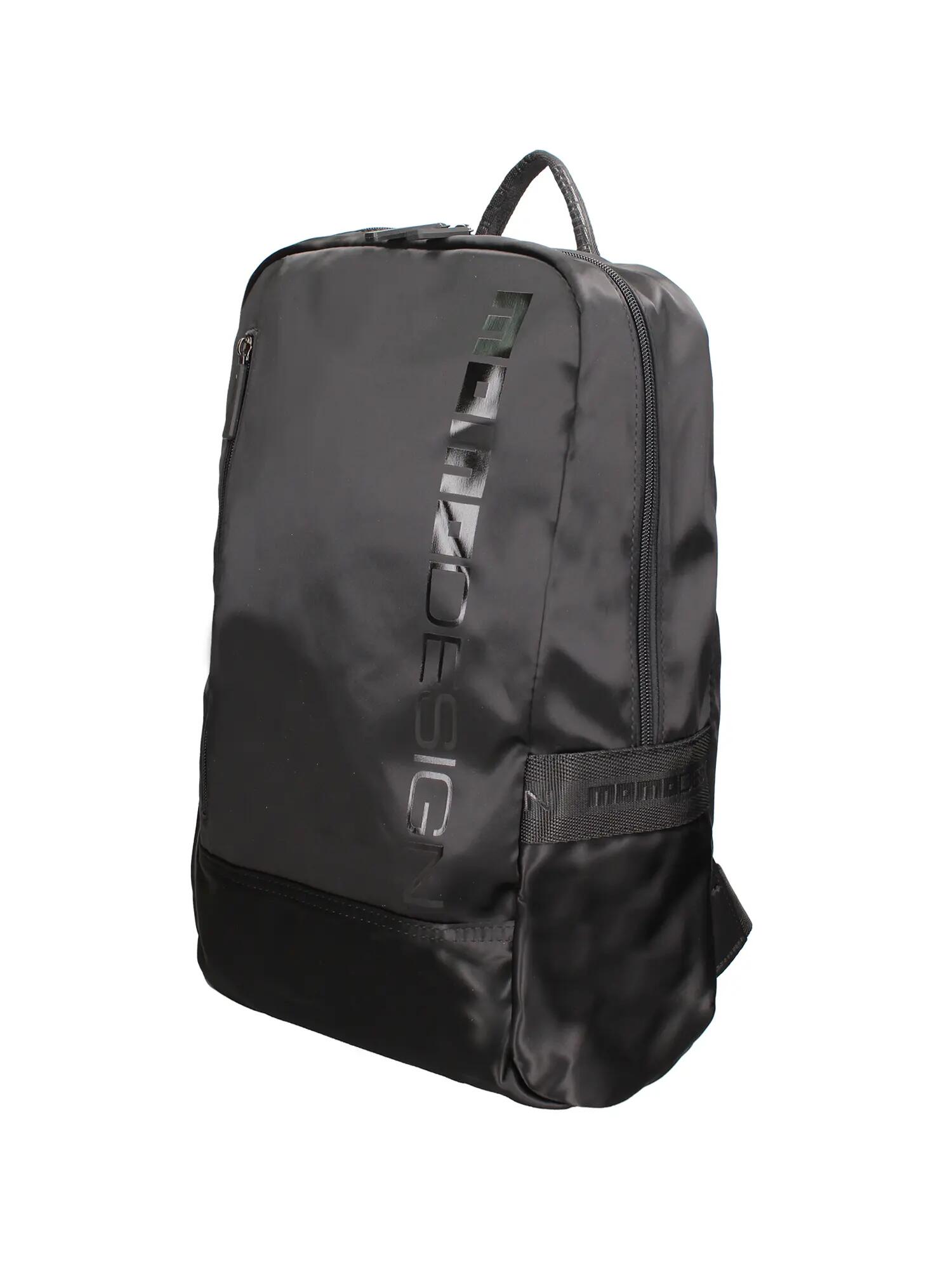 Momo Design Rucksack Polyurethan schwarz mit Reißverschluss - Lumina Nova 2/4