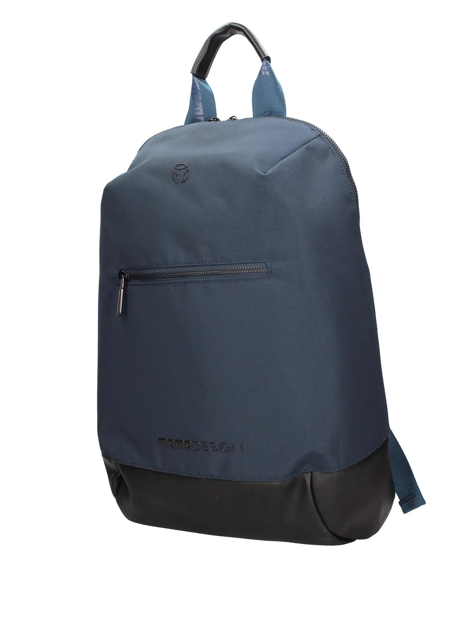 Momo Design Rucksack Blau Schwarz Polyurethan mit Reißverschluss - Casual Herren 2/4