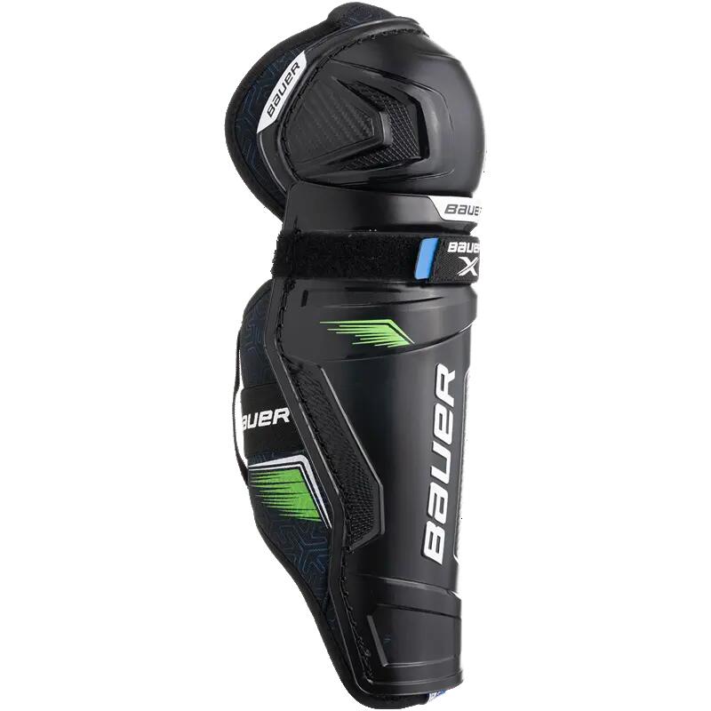 BAUER X Junior 12" negras espinilleras de hockey 1/4