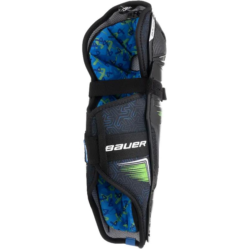 BAUER X Junior 12" negras espinilleras de hockey 2/4
