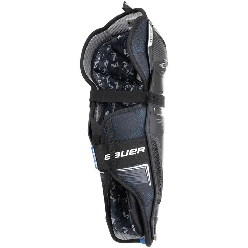 BAUER X Hockey Shin Guards Intermediate zwarte ijshockeyscheenbeschermers 2/5