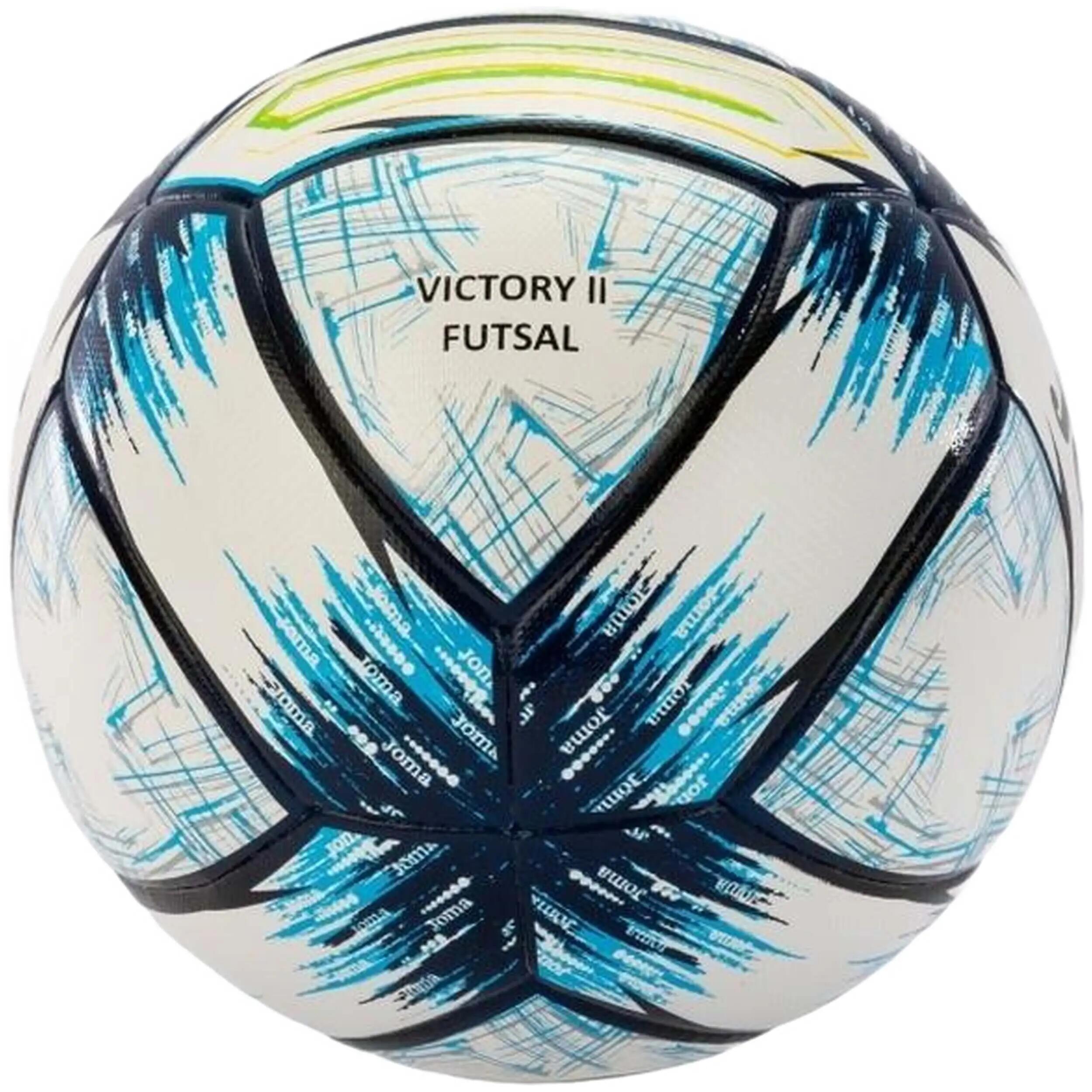 Minge futsal Joma Victory II, poliuretan, bleumarin/alb și vișiniu/alb 3/4