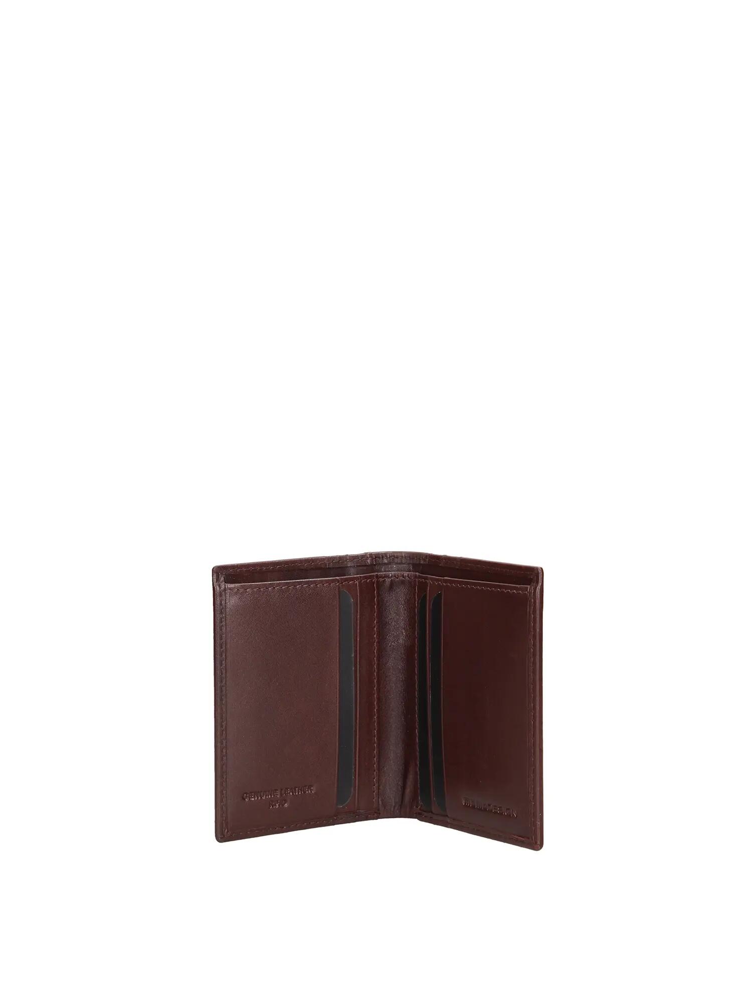 Heren Portemonnee Echt Leer Donkerbruin - Momo Design Slim Compact 4/4