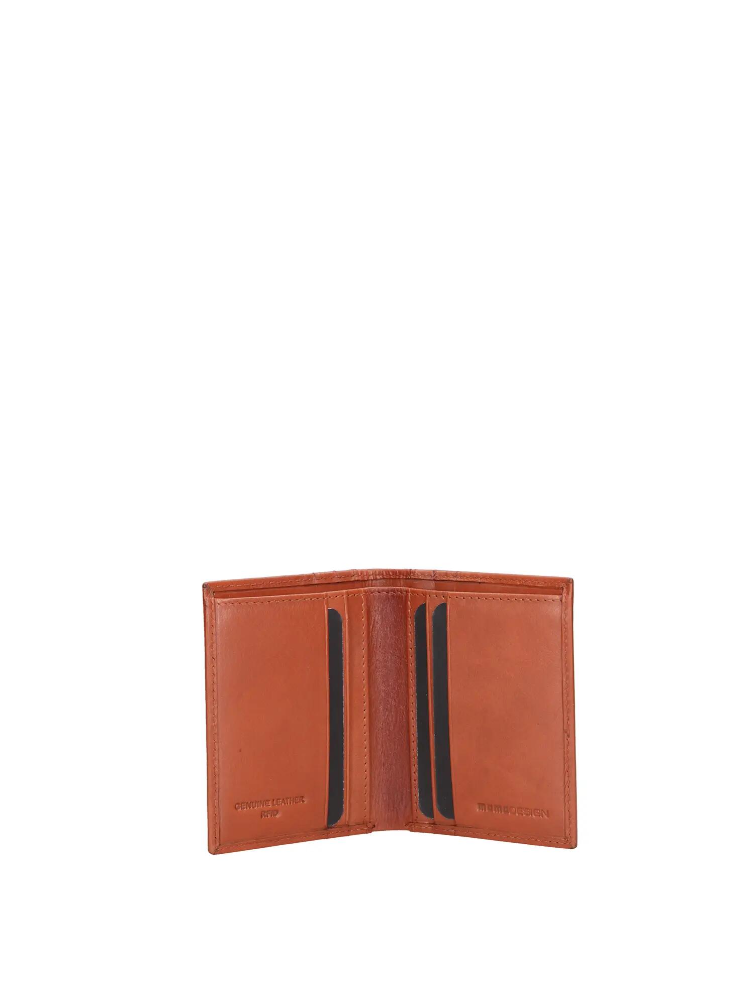 Men's Wallet Genuine Leather Dark Brown - Momo Design Slim Compact 4/4