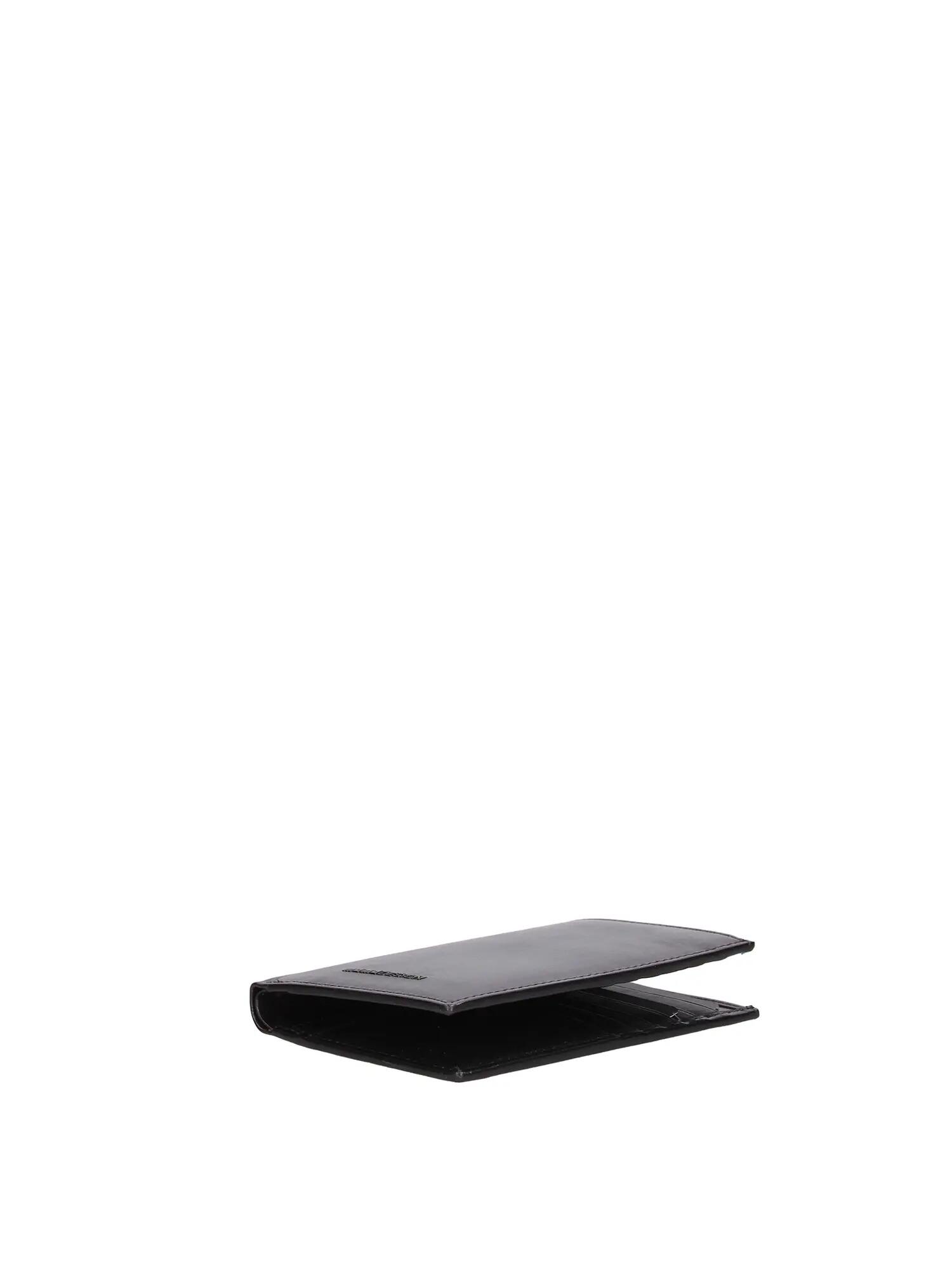 Heren Portemonnee Echt Leer Zwart Momo Design Slim Compact 10x7,6 cm 3/4