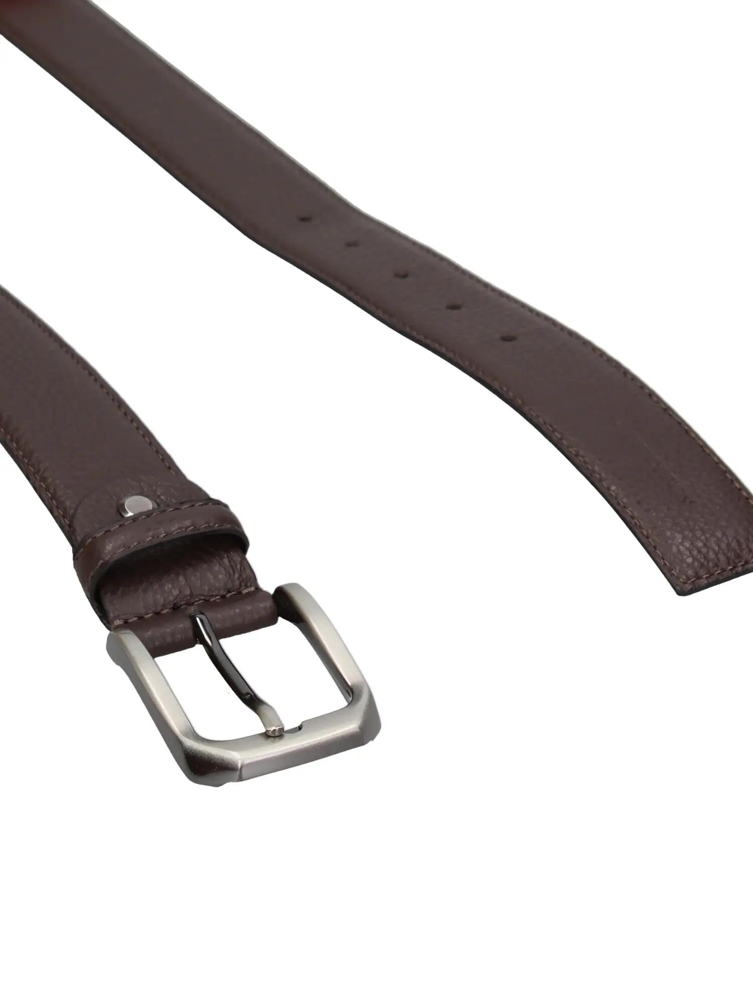 Momo Design Herenriem Echt Leer Metalen Gesp - Zwart Elegant Made in Italy 3/3