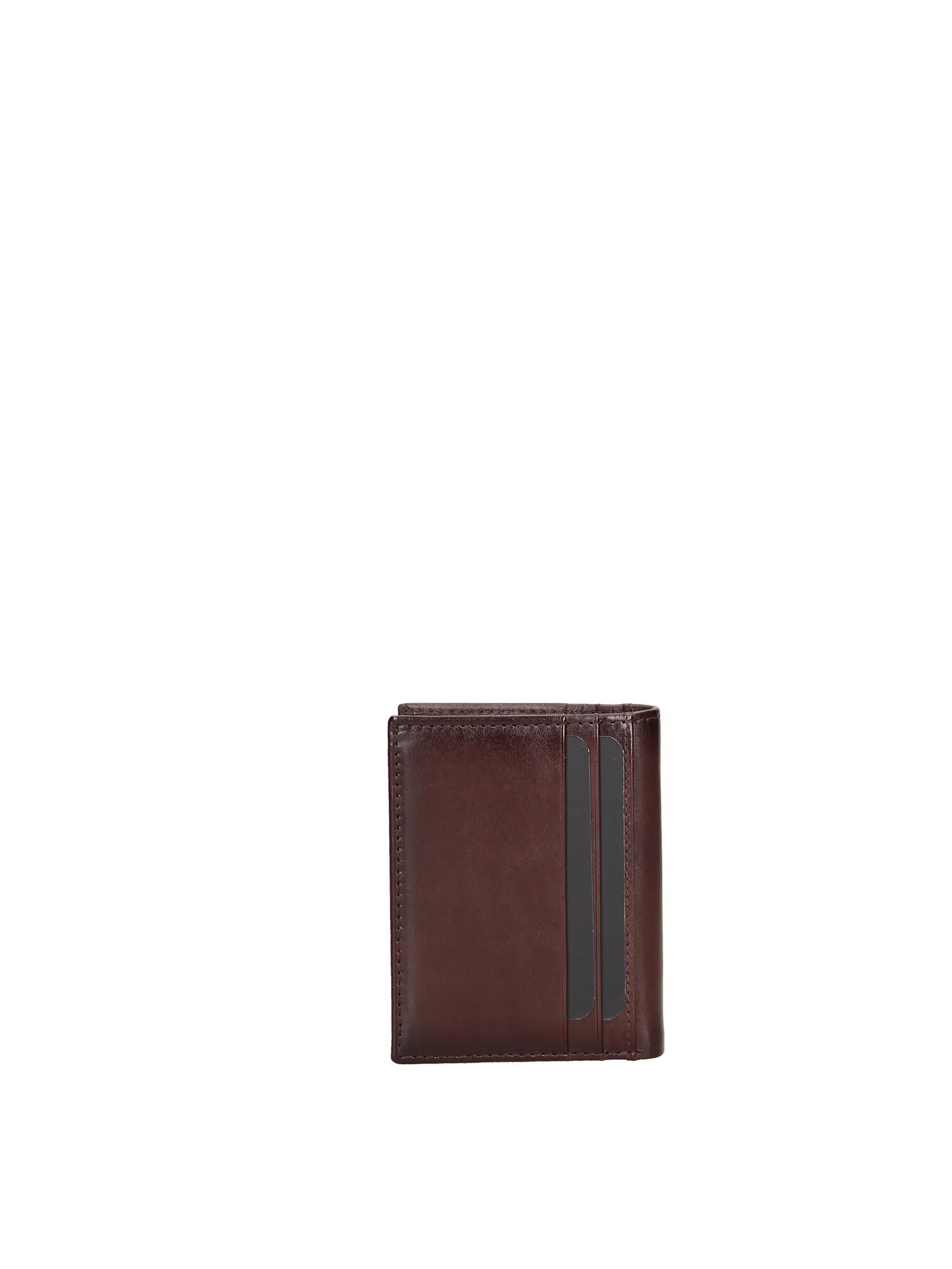 Heren Portemonnee Echt Leer Donkerbruin - Momo Design Slim Compact 2/4