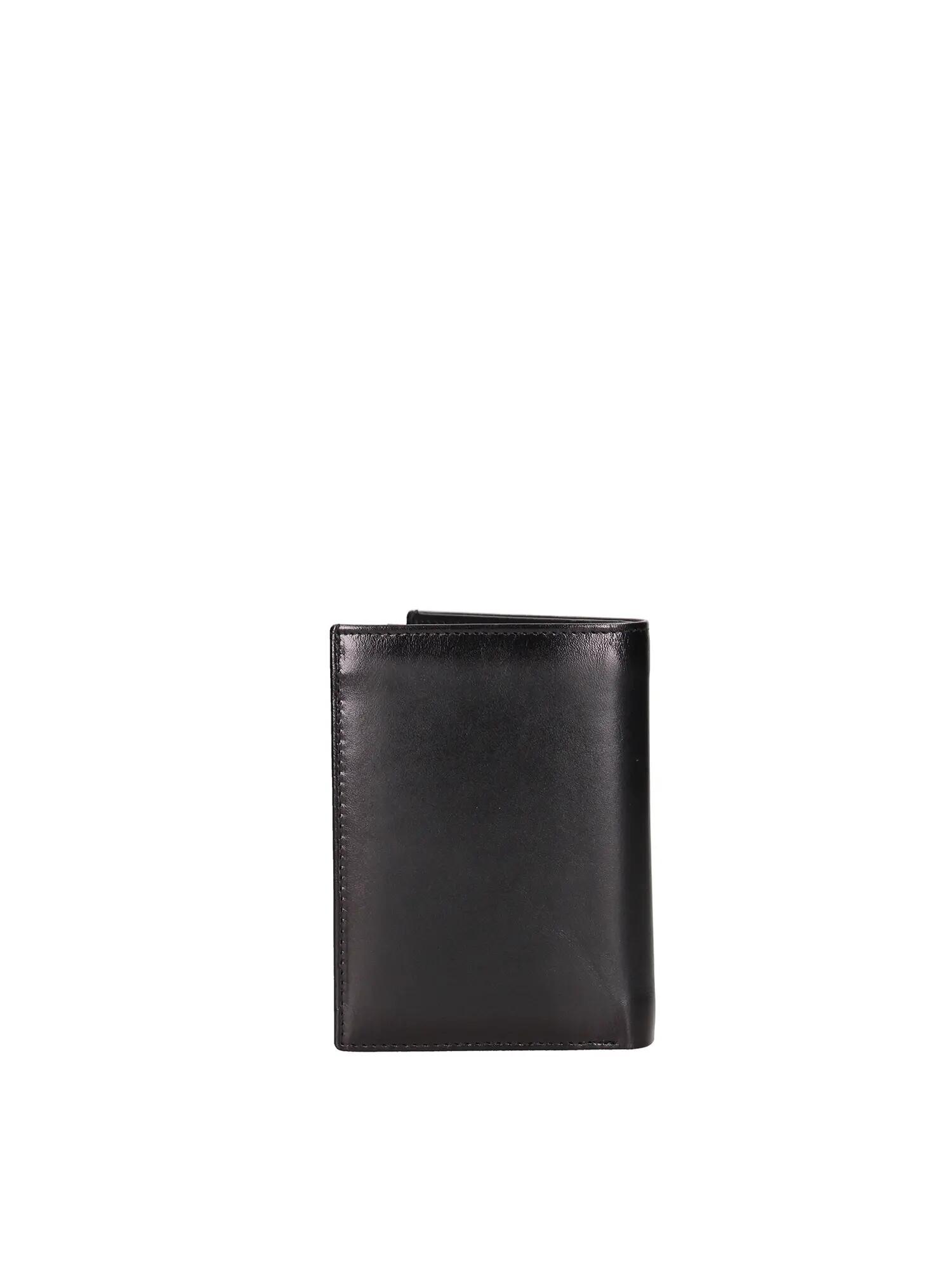 Heren Portemonnee Echt Leer Zwart Momo Design Slim Compact 10x7,6 cm 2/4