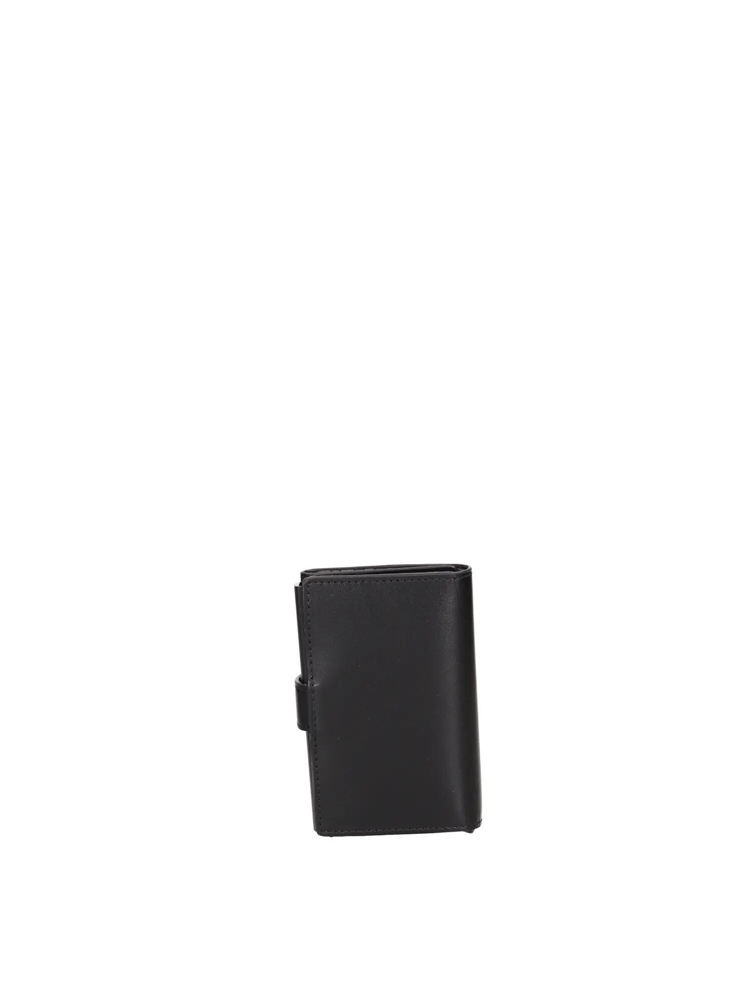 Portefeuille Homme Noir Cuir Véritable avec Fermeture Automatique 2/5