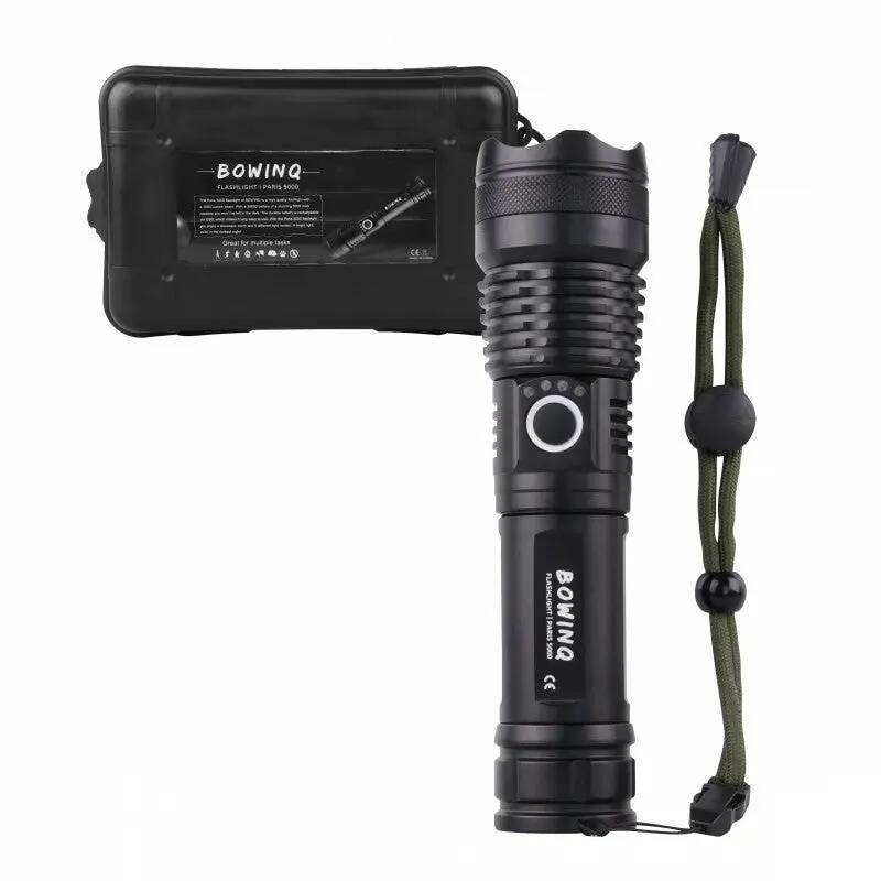 Taschenlampe aufladbar Wandern Camping LED 1500 Lumen Zoom USB-C Paris 5000 1/7