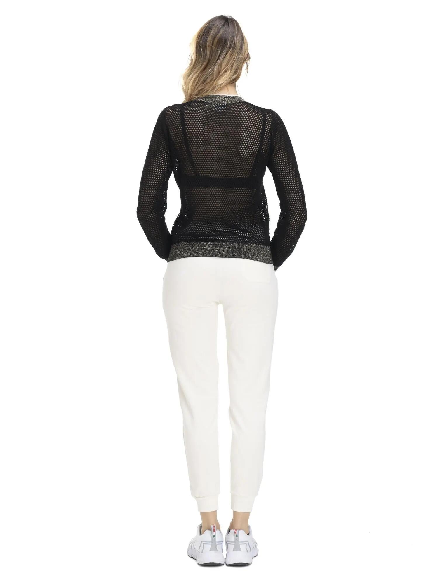 Moletom feminino Earth Tones com zíper e malha 4/8