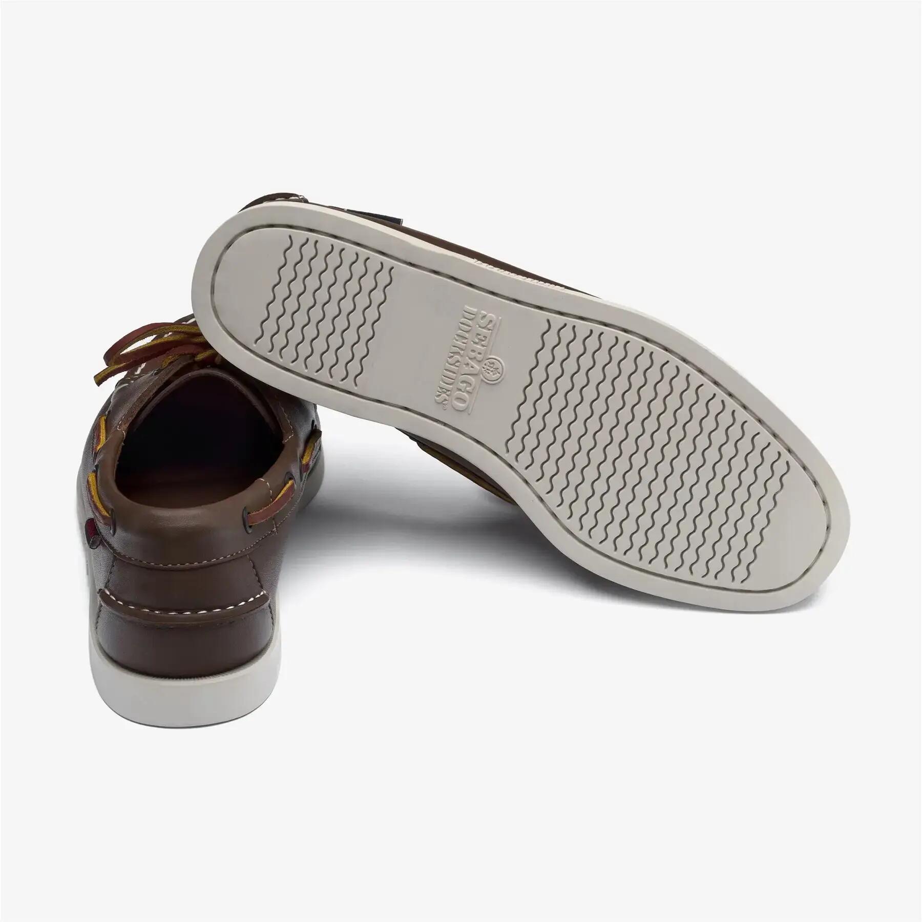 Docksides scarpa da barca uomo in pelle marrone 4/6