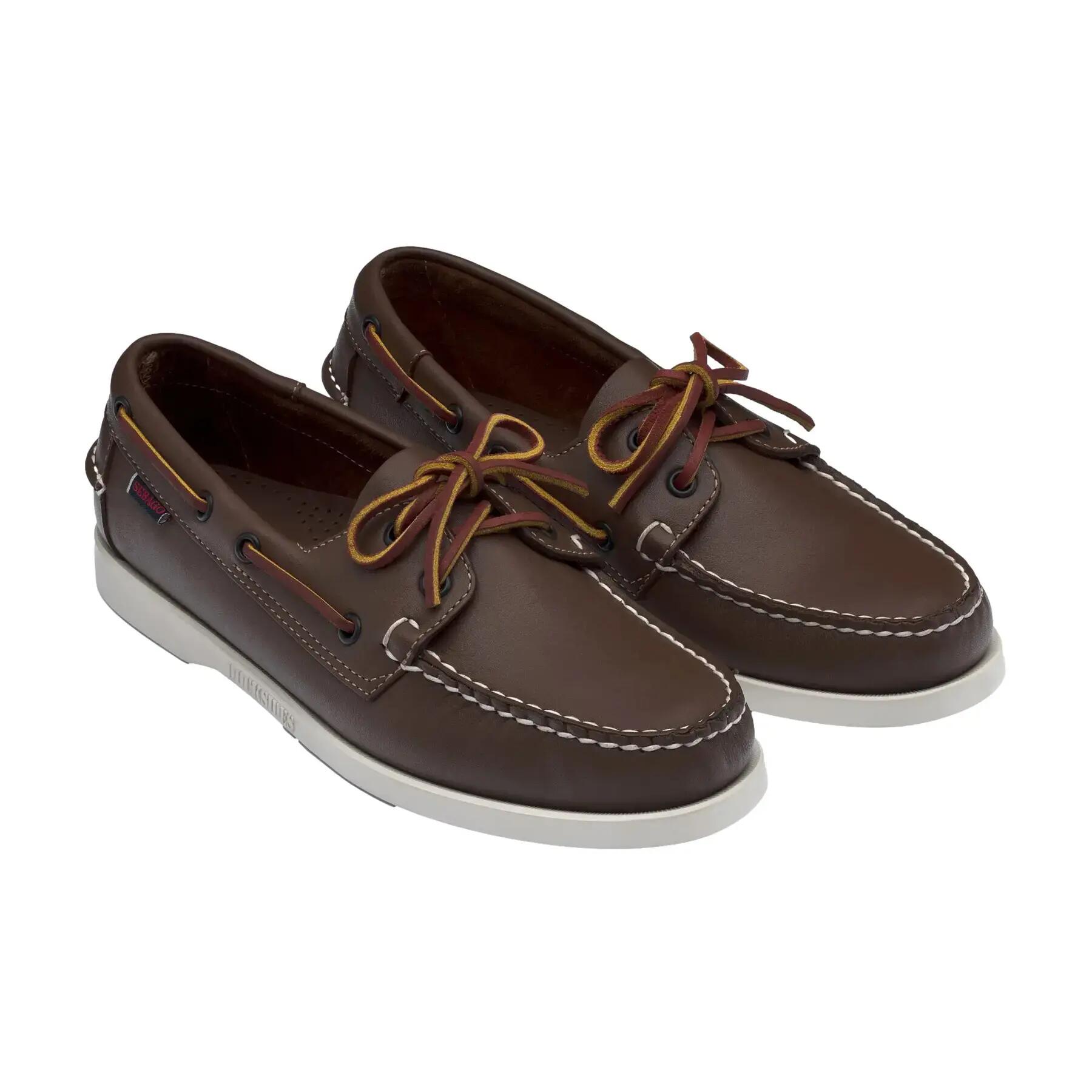 Docksides scarpa da barca uomo in pelle marrone 2/6