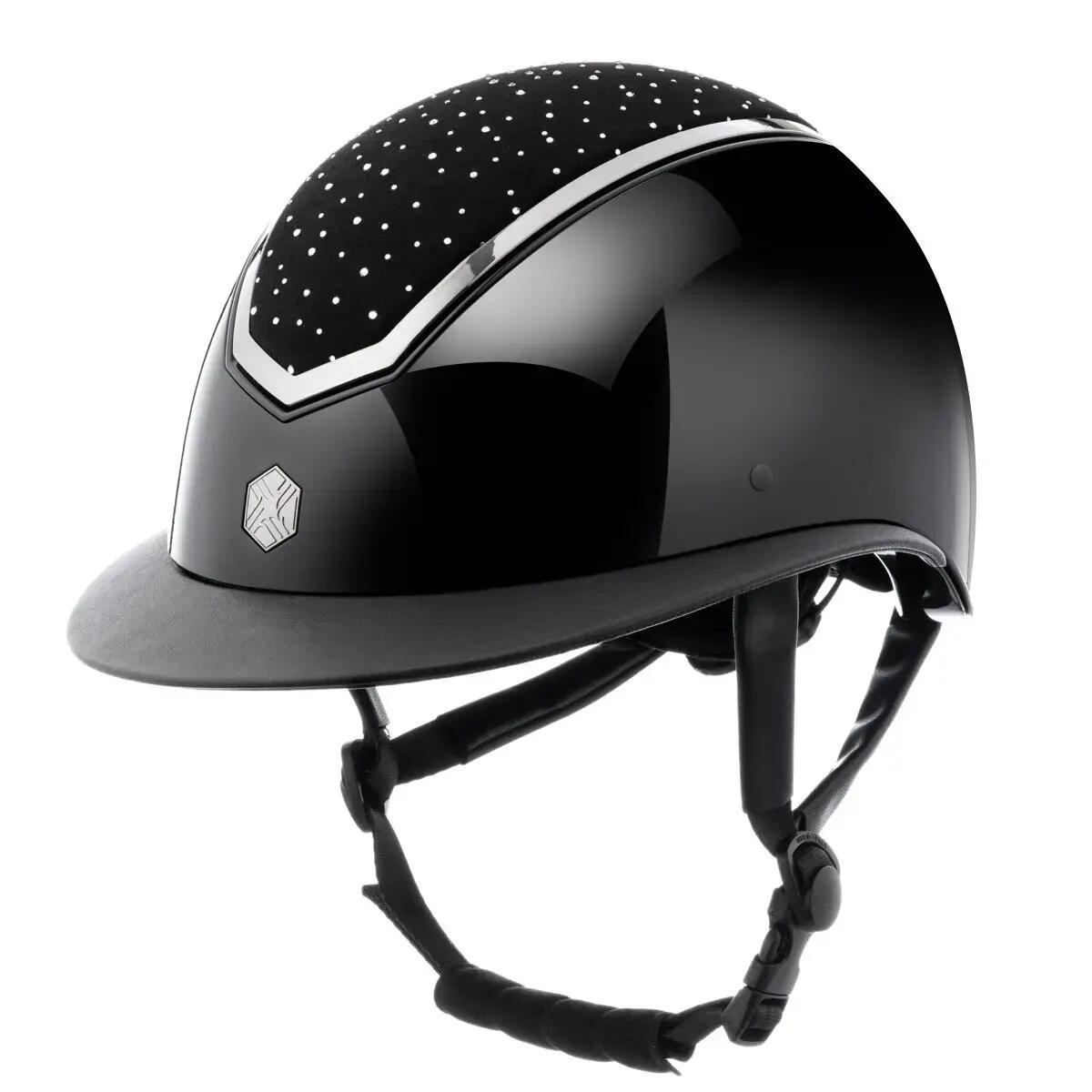 Cappello da equitazione Charles Owen Kylo Widepeak Gloss Shell & Crystal Top 2/3