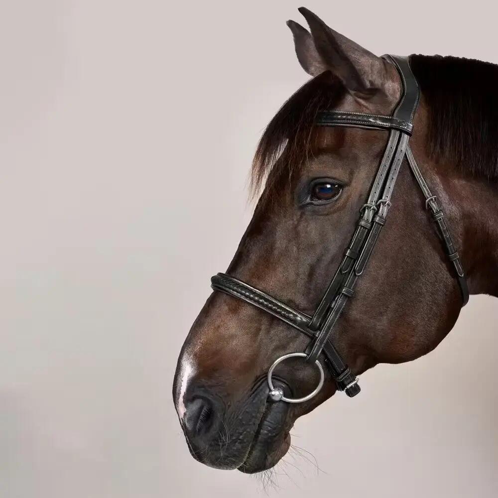 Black braided leather bridle Dyon 5/5