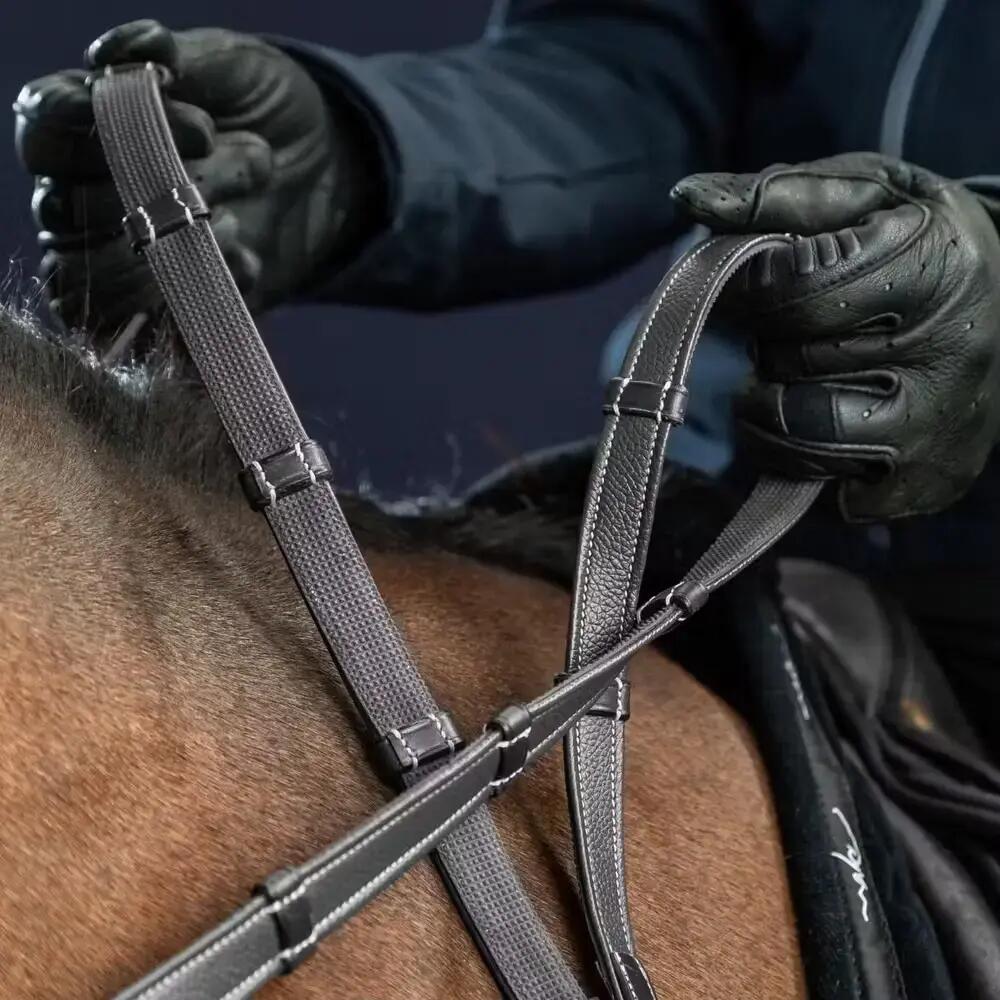 Rênes Dyon Hunter en cuir avec boucles en cuir 2/2