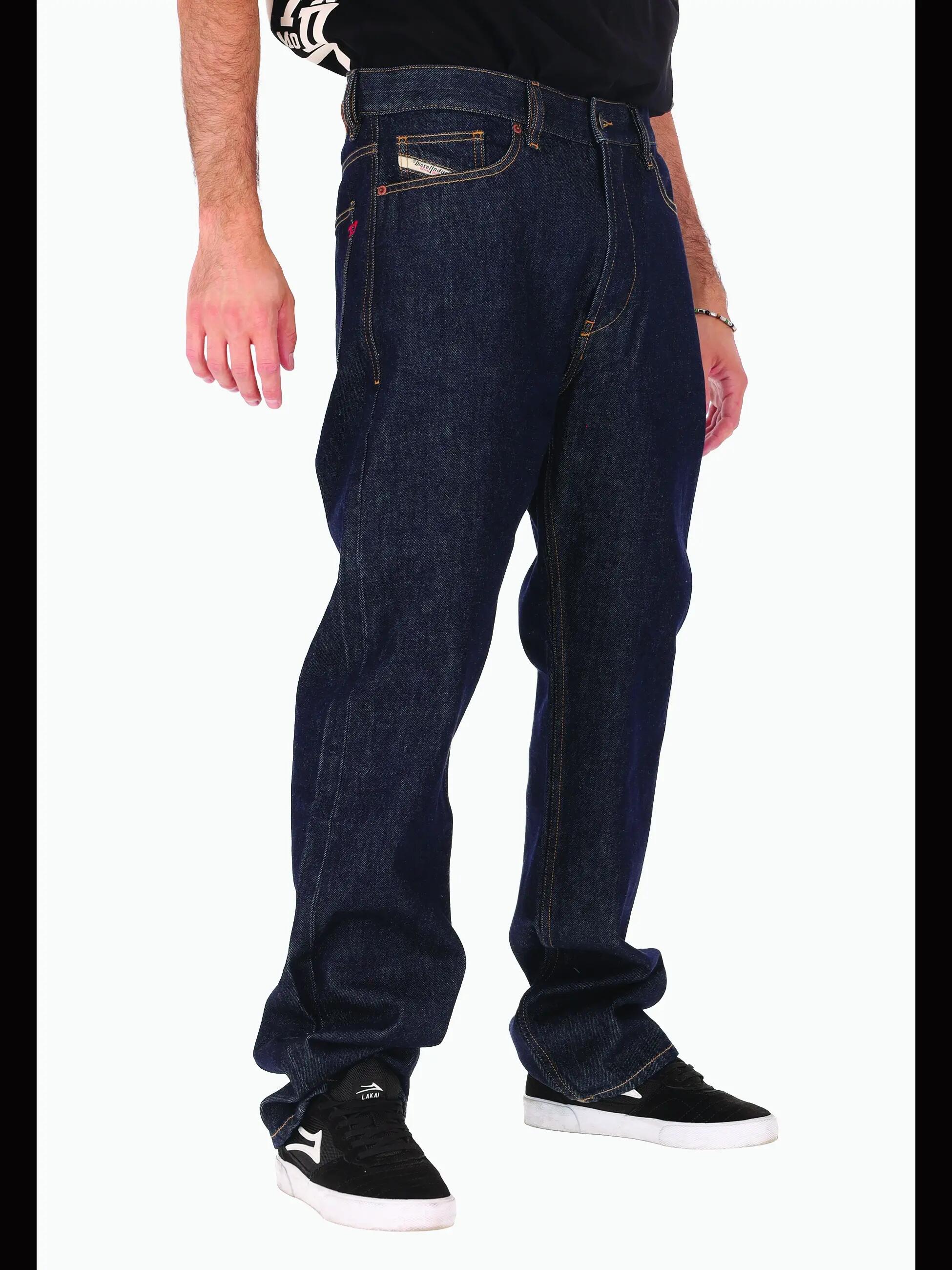 Pantaloni Uomo Diesel Erebus Pro Blu Scuro 100% Cotone 4/6