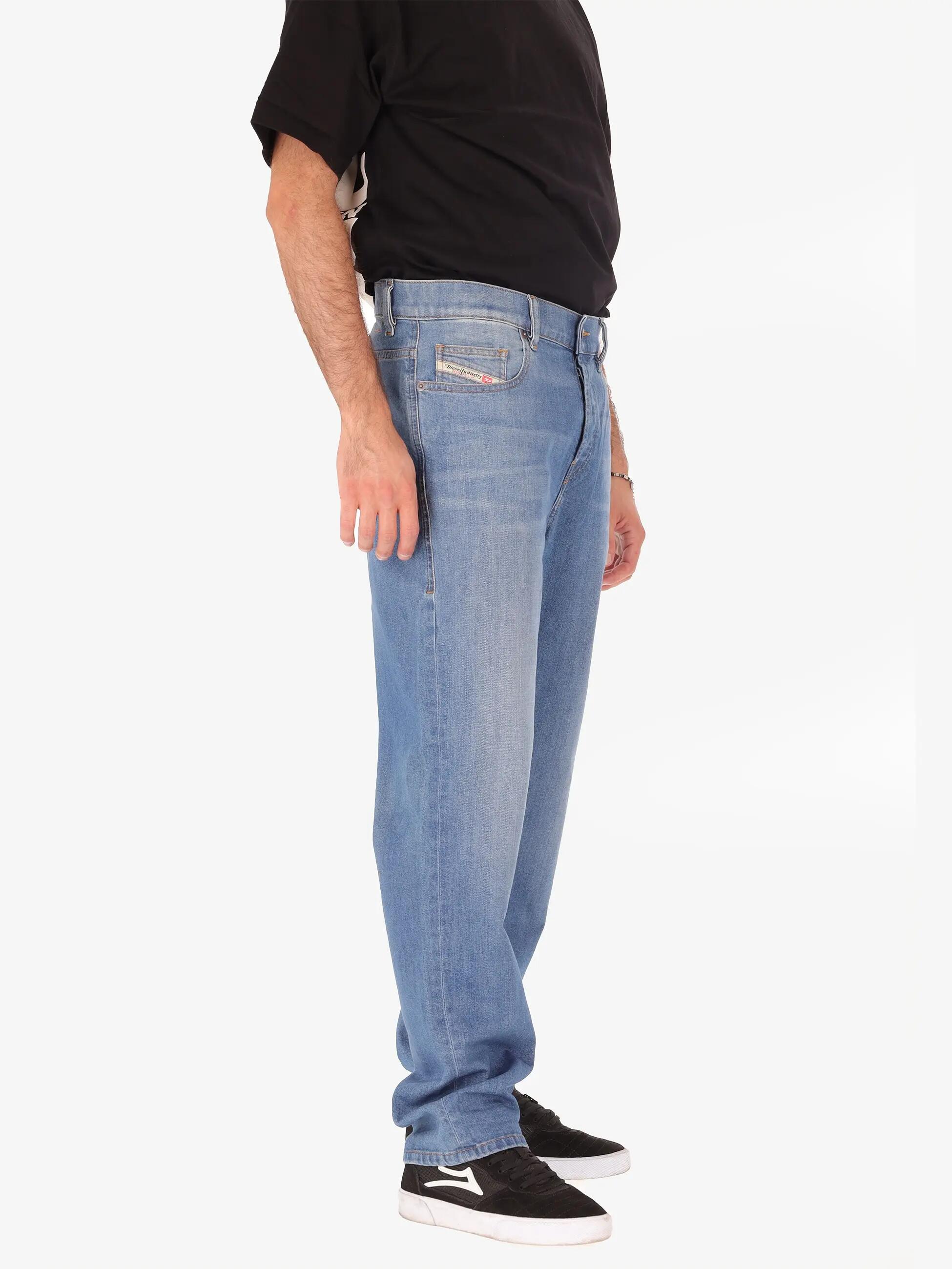 Pantaloni Bărbați Diesel Albastru Denim Fermoar Bumbac