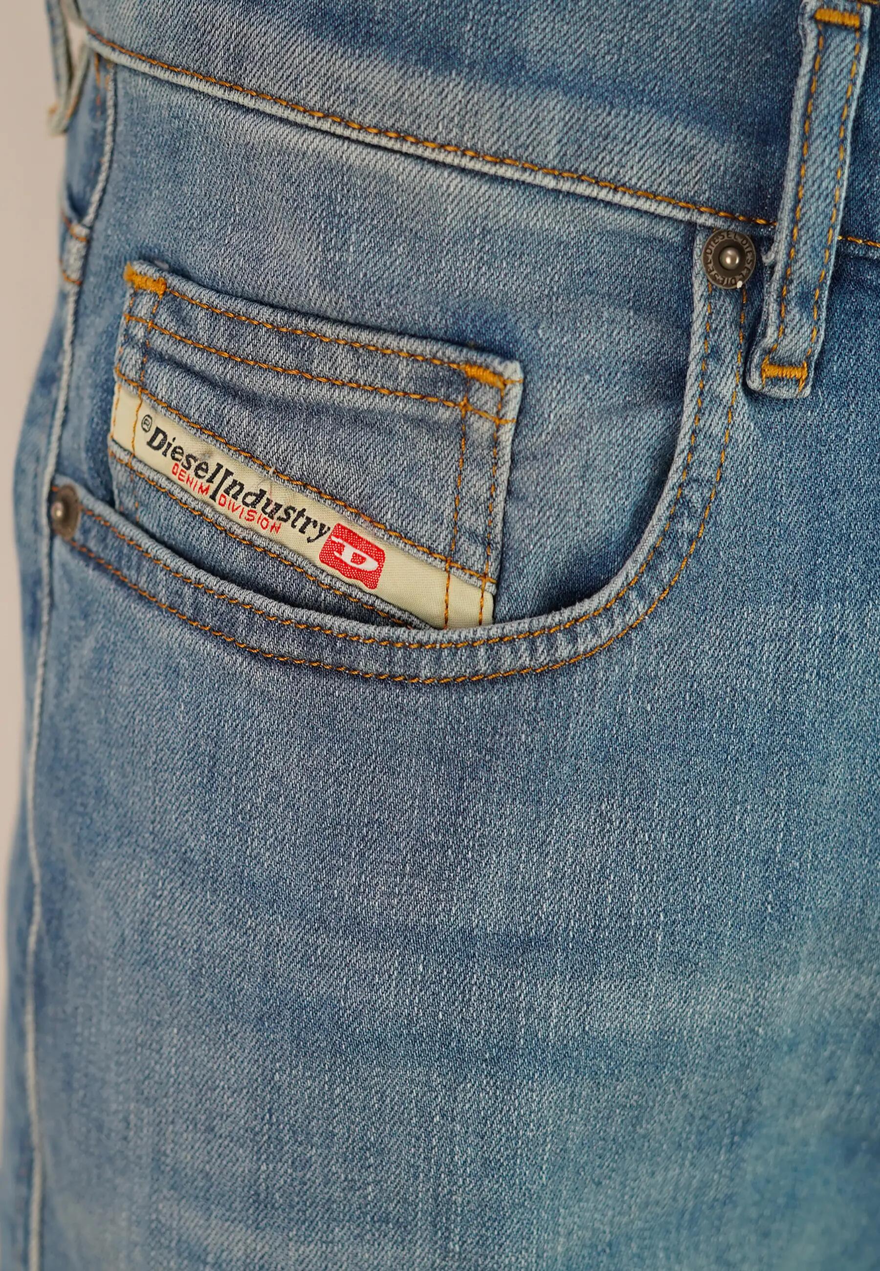 Diesel Herenbroek Blauw Jeans Ritssluiting Katoen 7/7