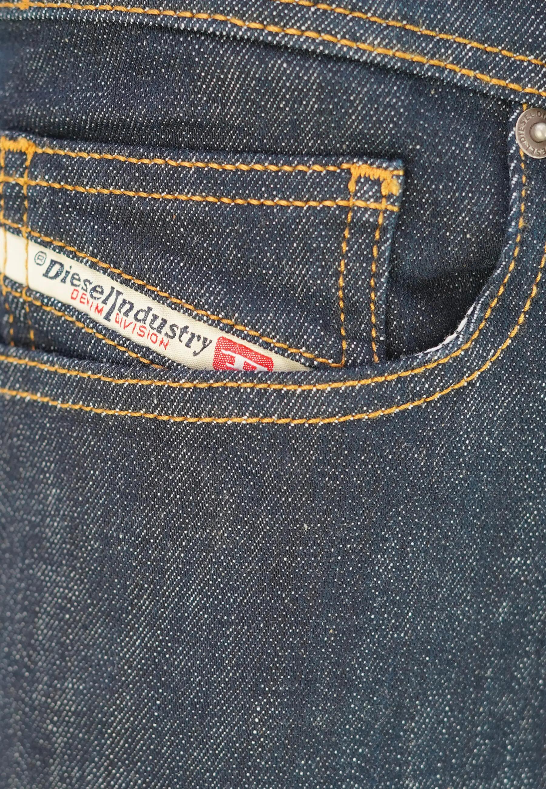 Diesel Herren Jeans Dunkelblau Denim Elastisch Reißverschluss 6/6
