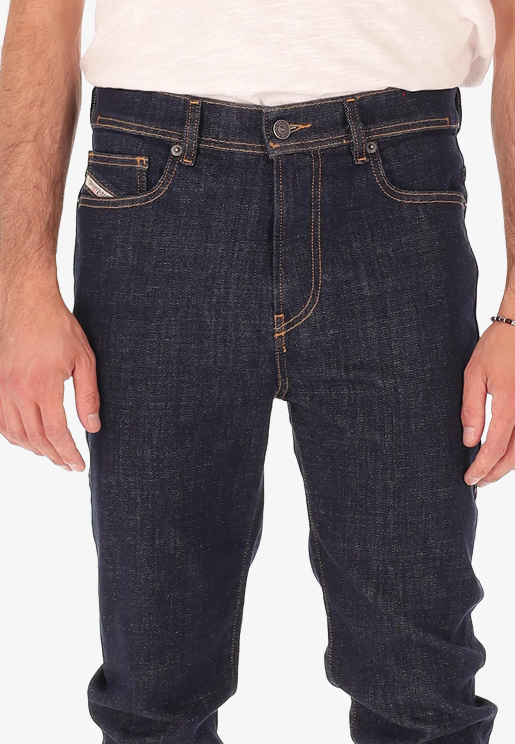 Pantaloni Uomo Diesel Kryos Lux Blu Scuro - Cotone Elasticizzato 4/6