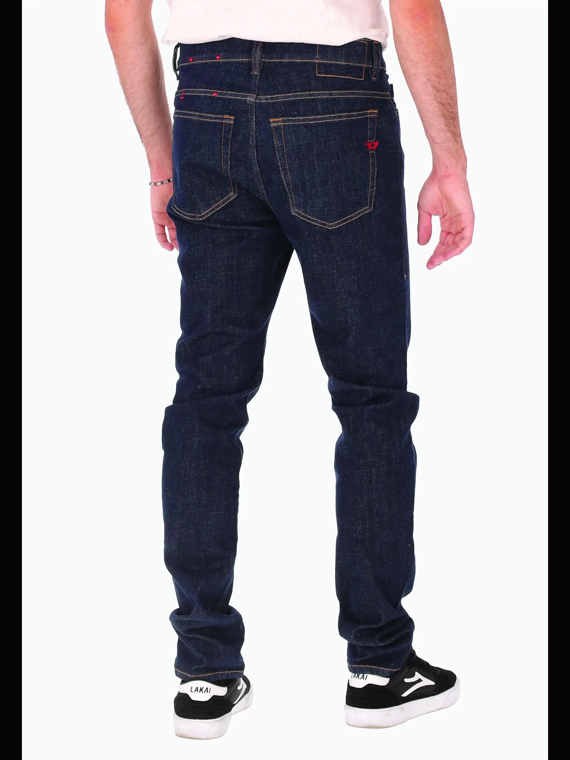 Pantaloni Uomo Diesel Kryos Lux Blu Scuro - Cotone Elasticizzato 3/6