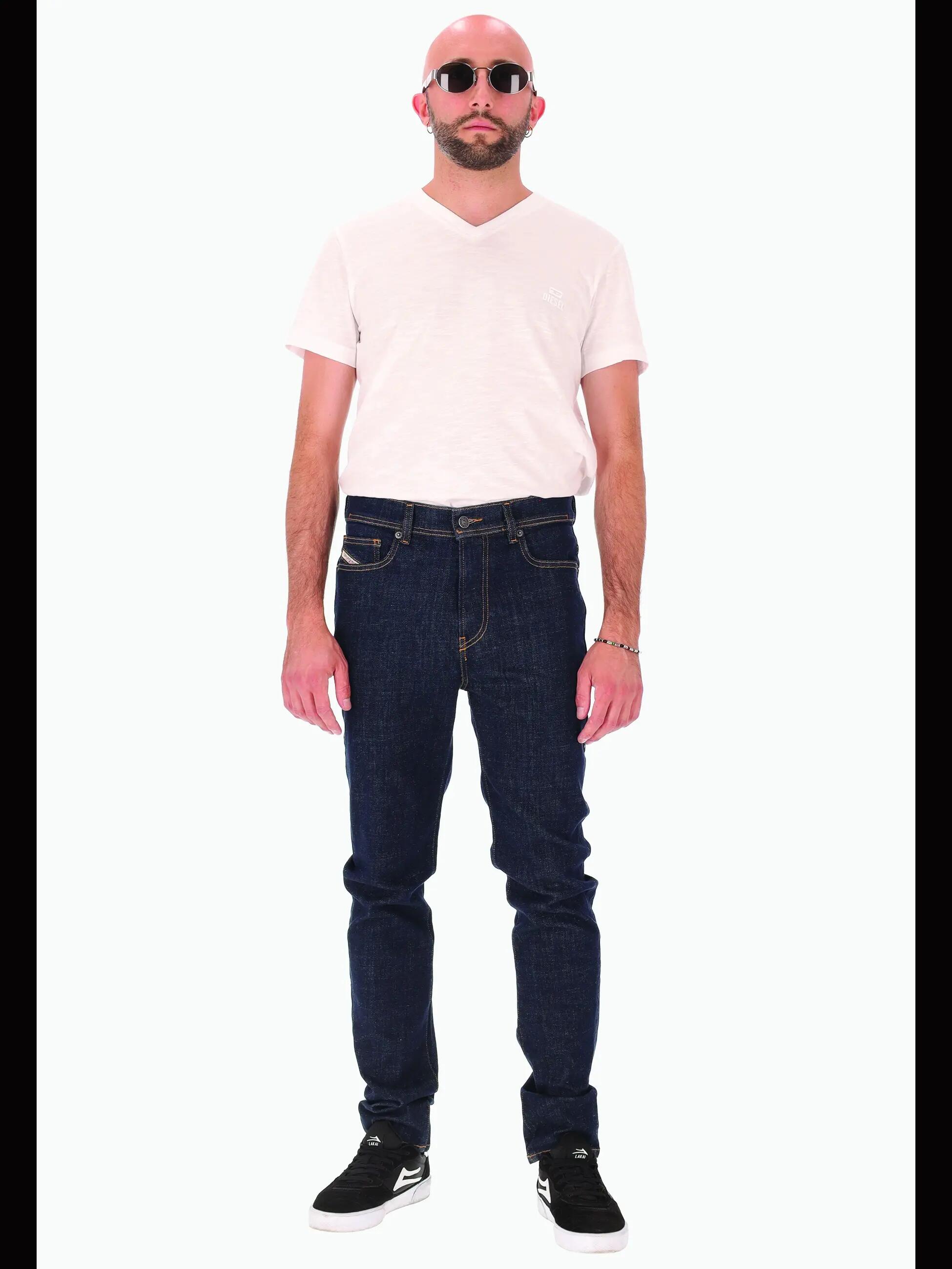 Pantaloni Uomo Diesel Kryos Lux Blu Scuro - Cotone Elasticizzato 2/6