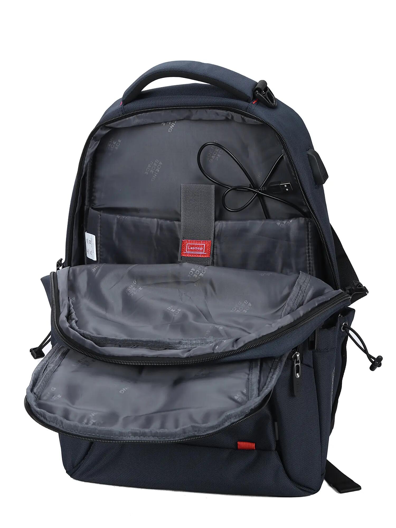 Zaino Aoking Apolyon Blu Scuro Poliestere Unisex con Zip 5/6