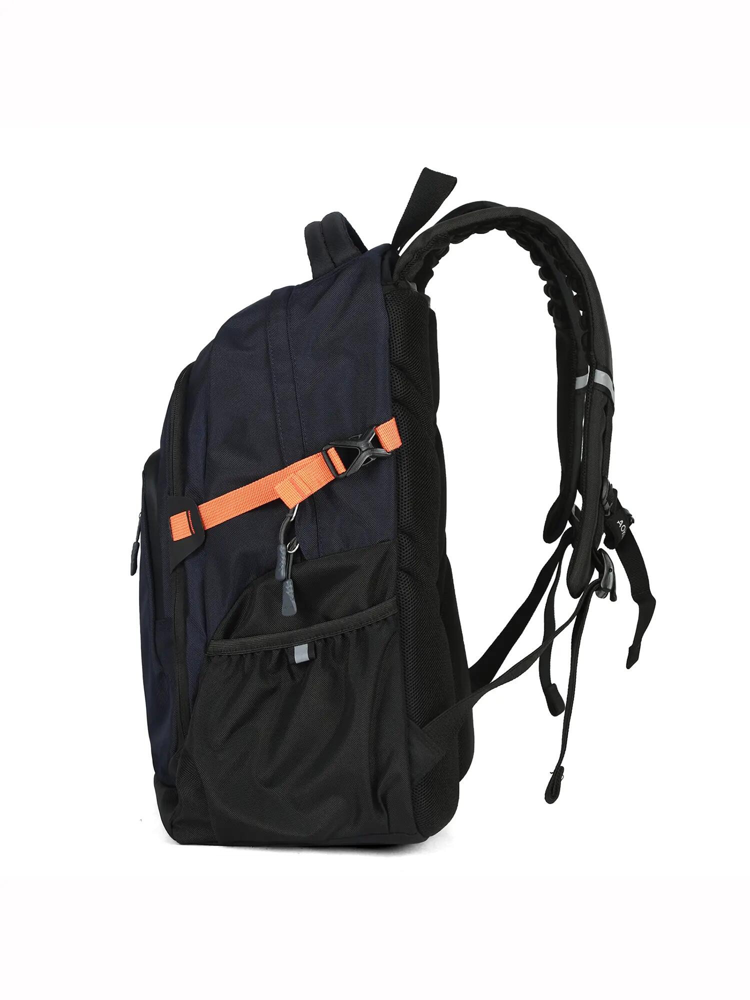 Sac à Dos Unisexe Aoking Noir Polyester - Fermeture Zip Poches Multiples 3/6