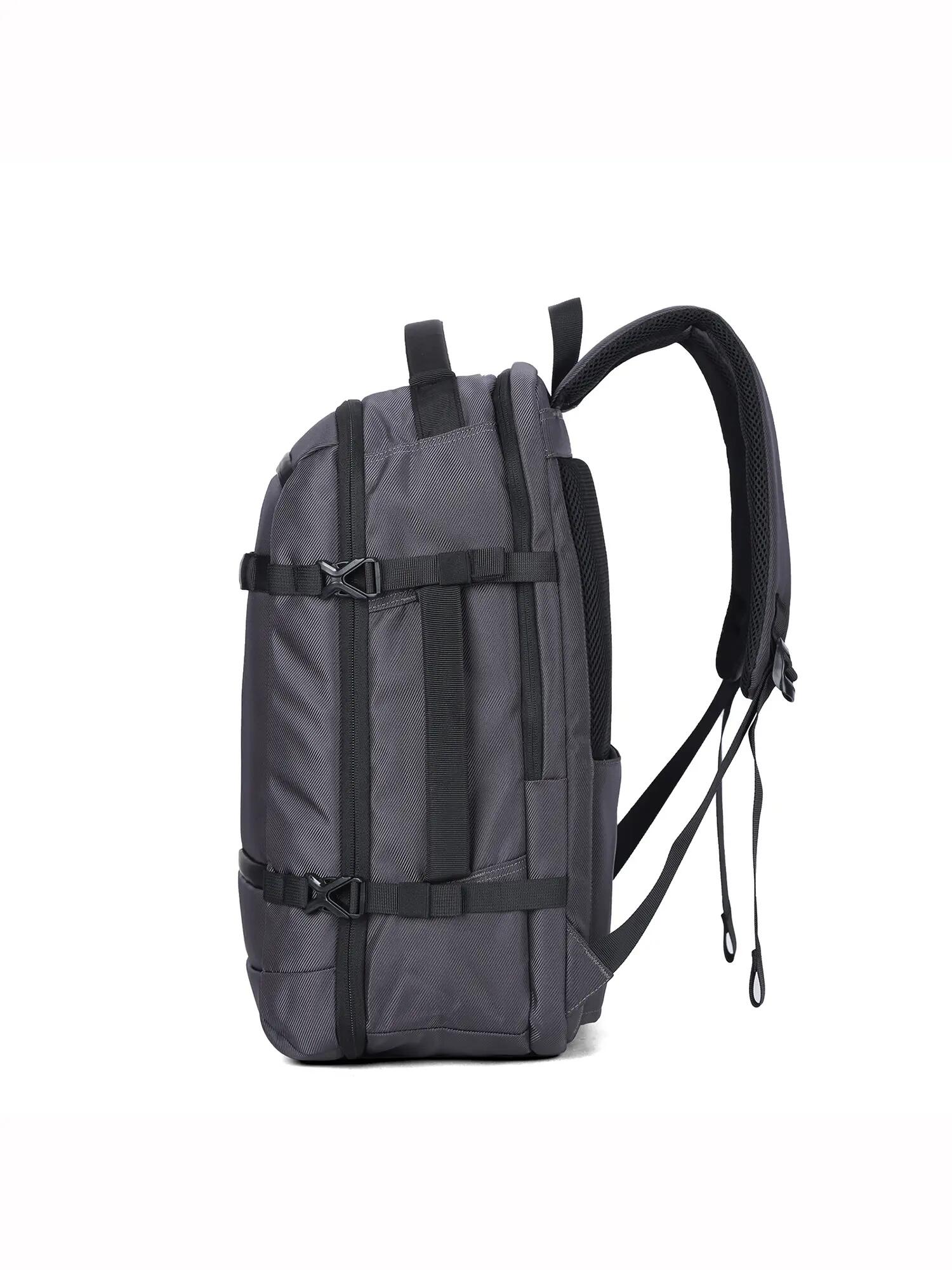 Aoking Zaino Unisex Nero Poliestere - Chiusura Zip e Tasche 3/6
