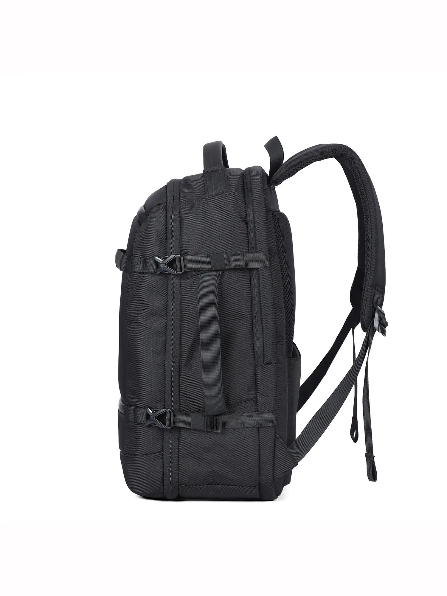 Aoking Zaino Unisex Nero Poliestere - Chiusura Zip e Tasche 3/6