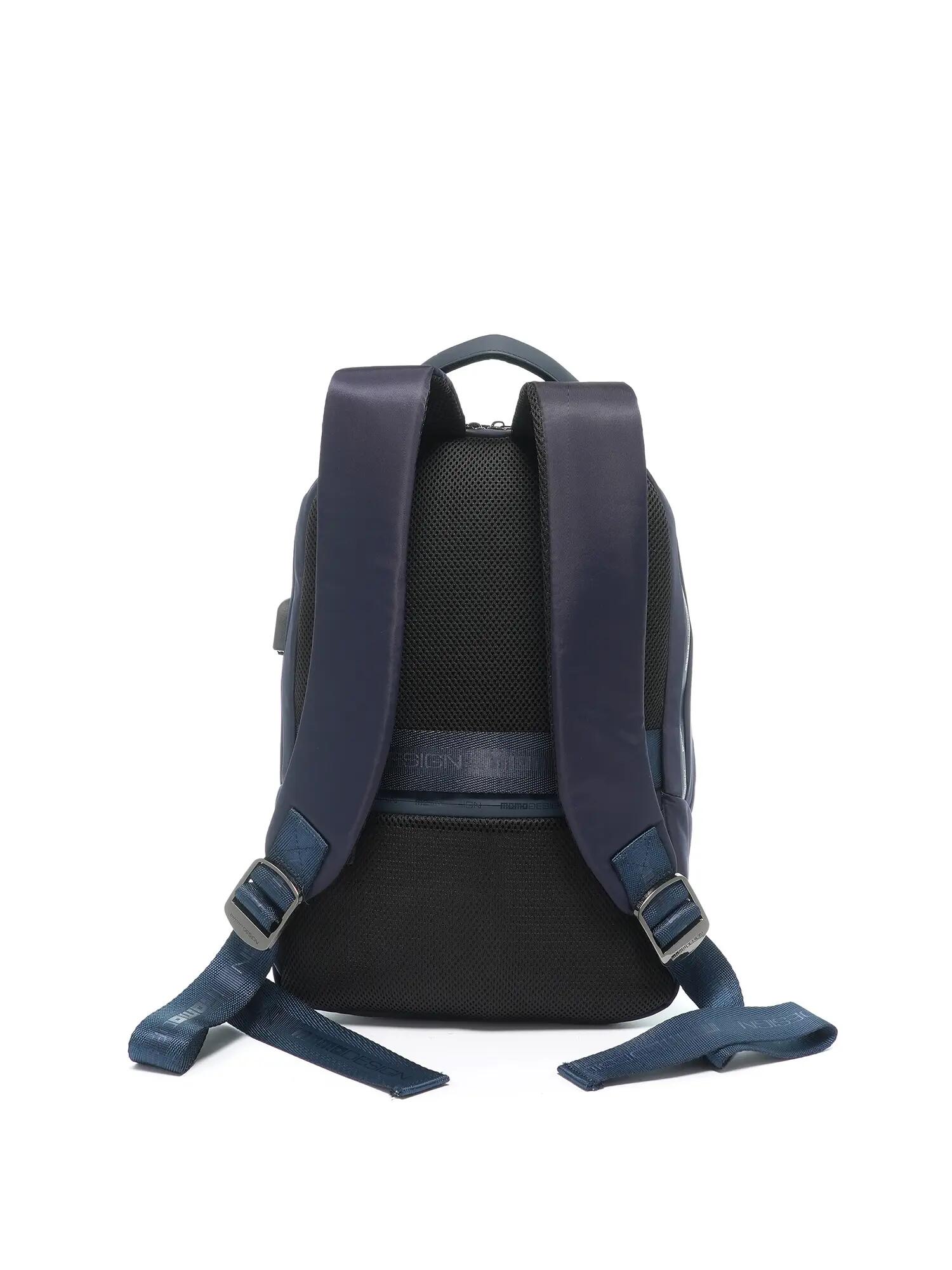 Momo Design Blue Backpack with Zip Closure, Nylon Handles, Multiple Pockets 3/3