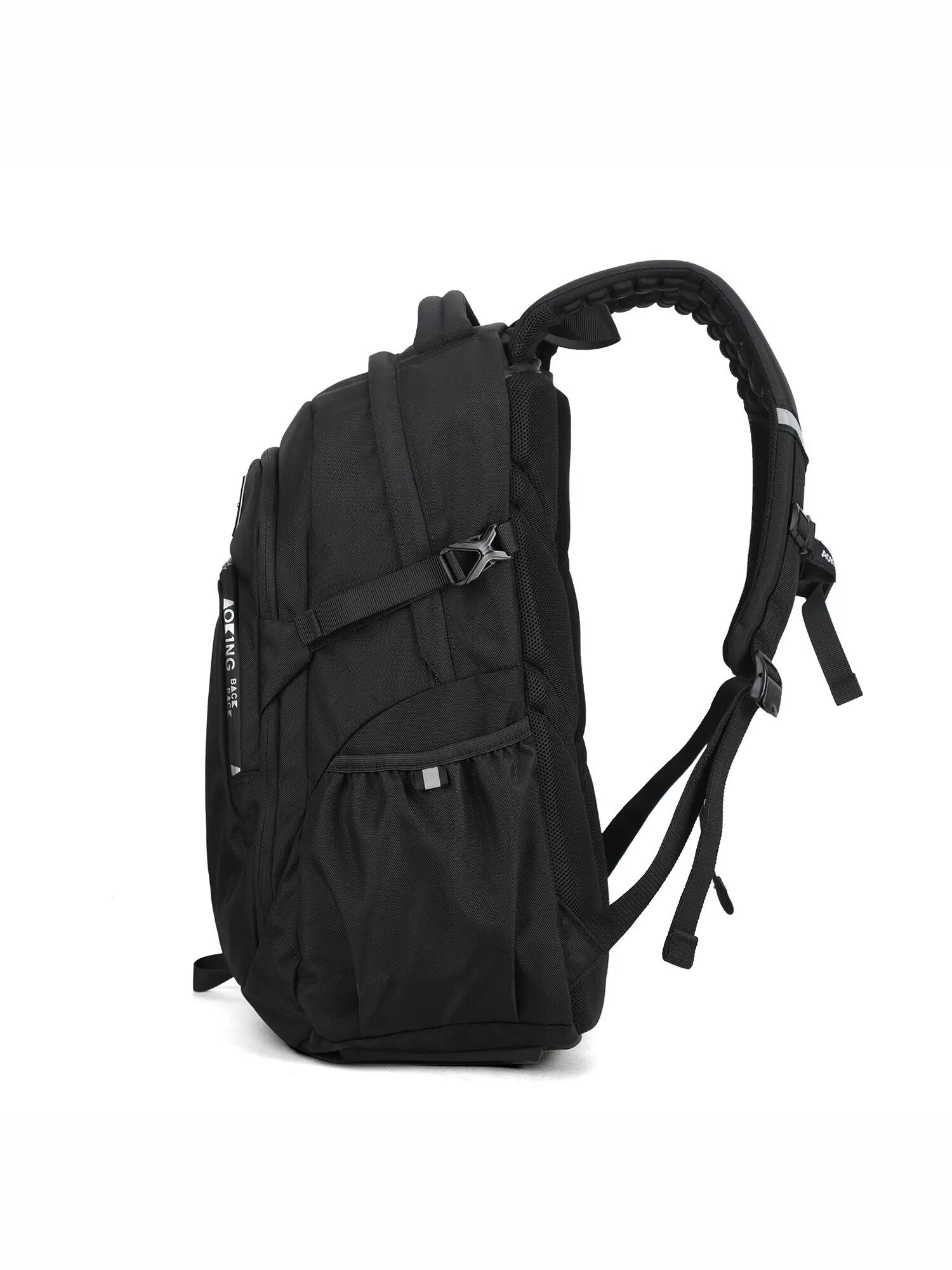 Zaino Unisex Aoking Solstice Nova - Nero Poliestere con Zip 3/6