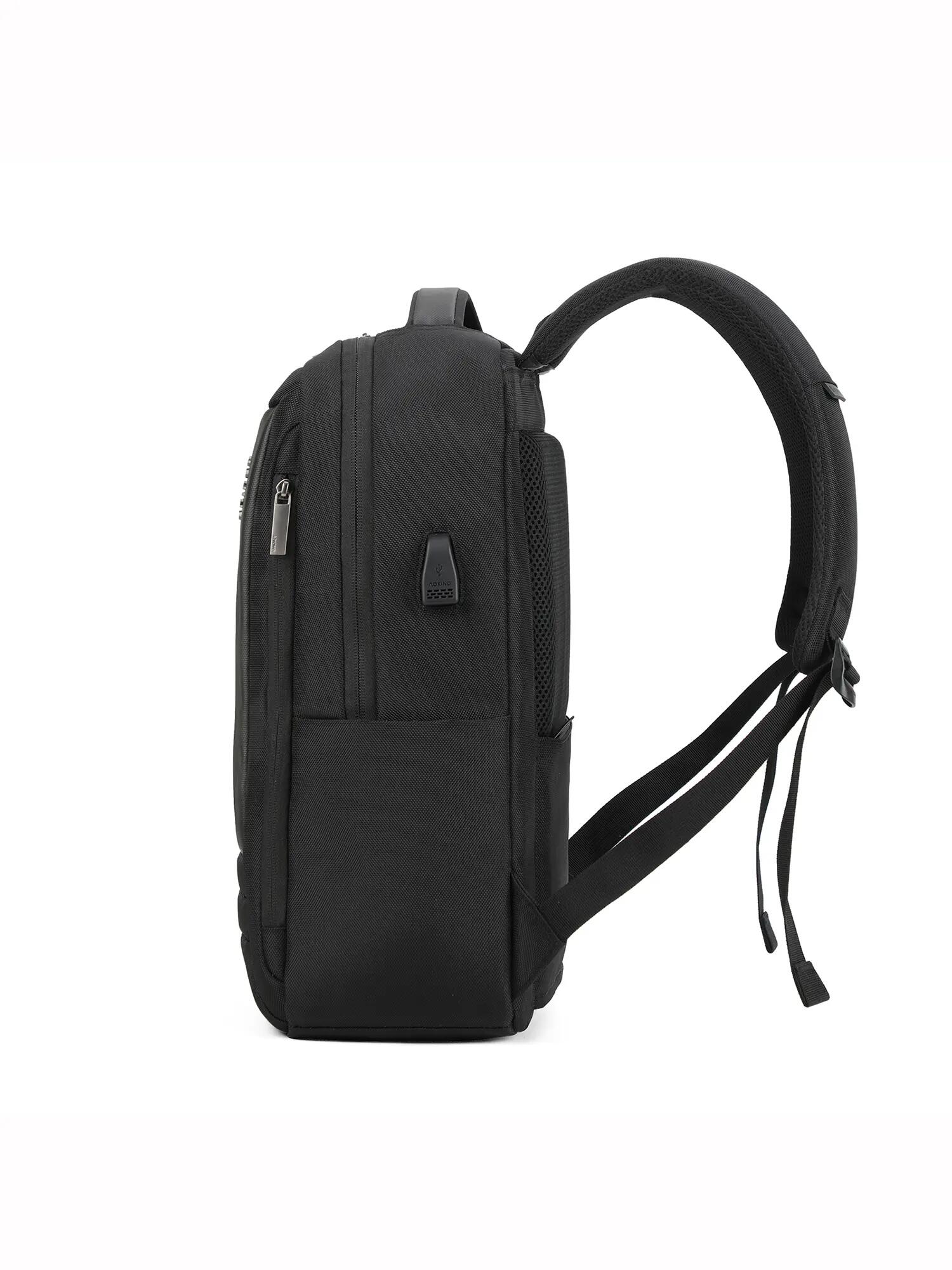 Zaino Aoking Erebus Nova Unisex - Poliestere Nero con Zip 3/5