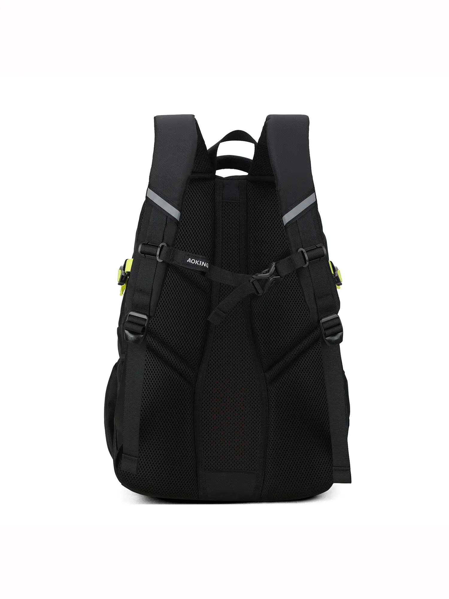 Zaino Aoking Nero Unisex con Zip - Poliestere Casual 33x47x21 4/6
