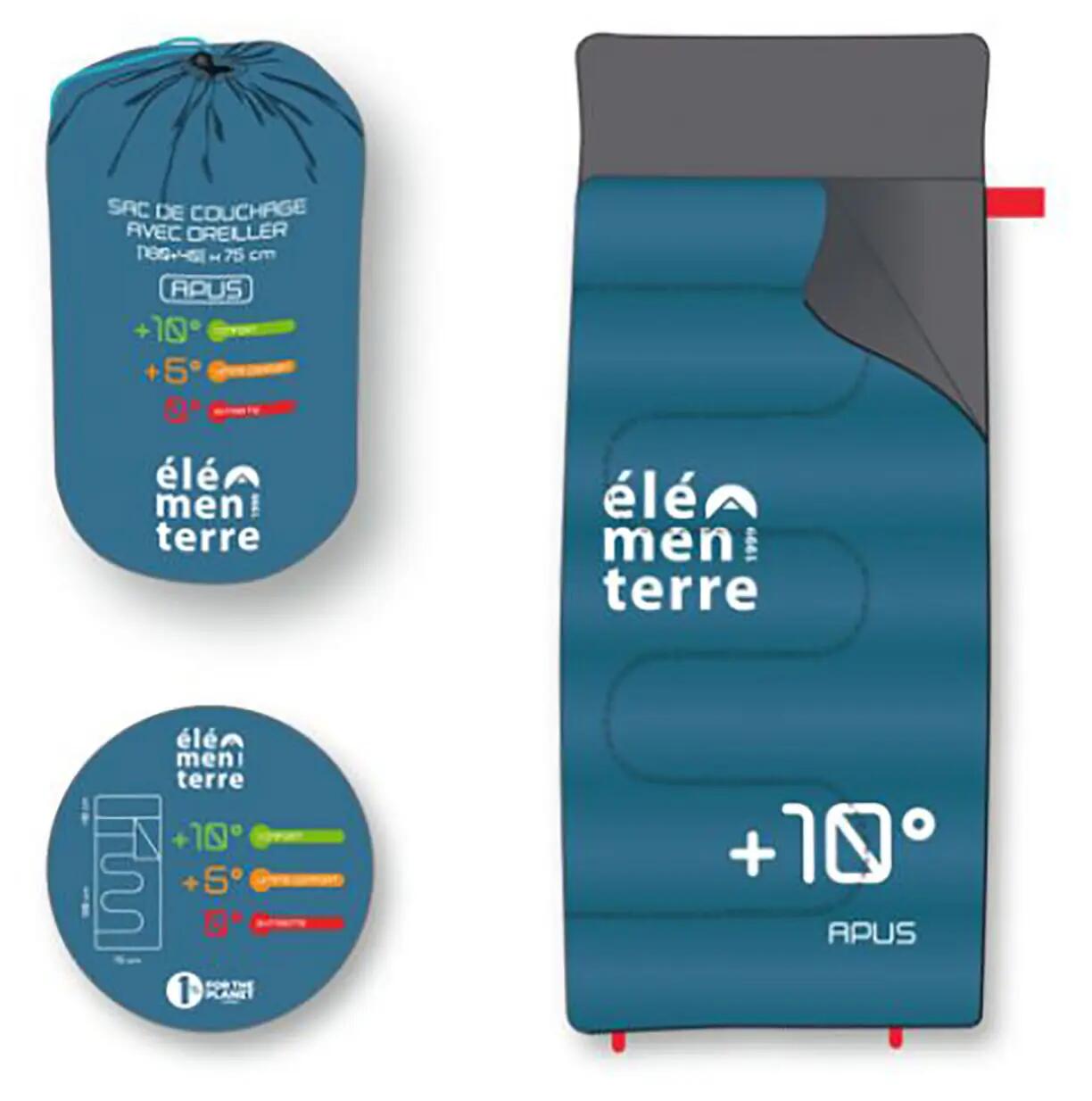 Schlafsaecke Unisex - ÉLÉMENTERRE  Apus Sac  - Blue 3/4