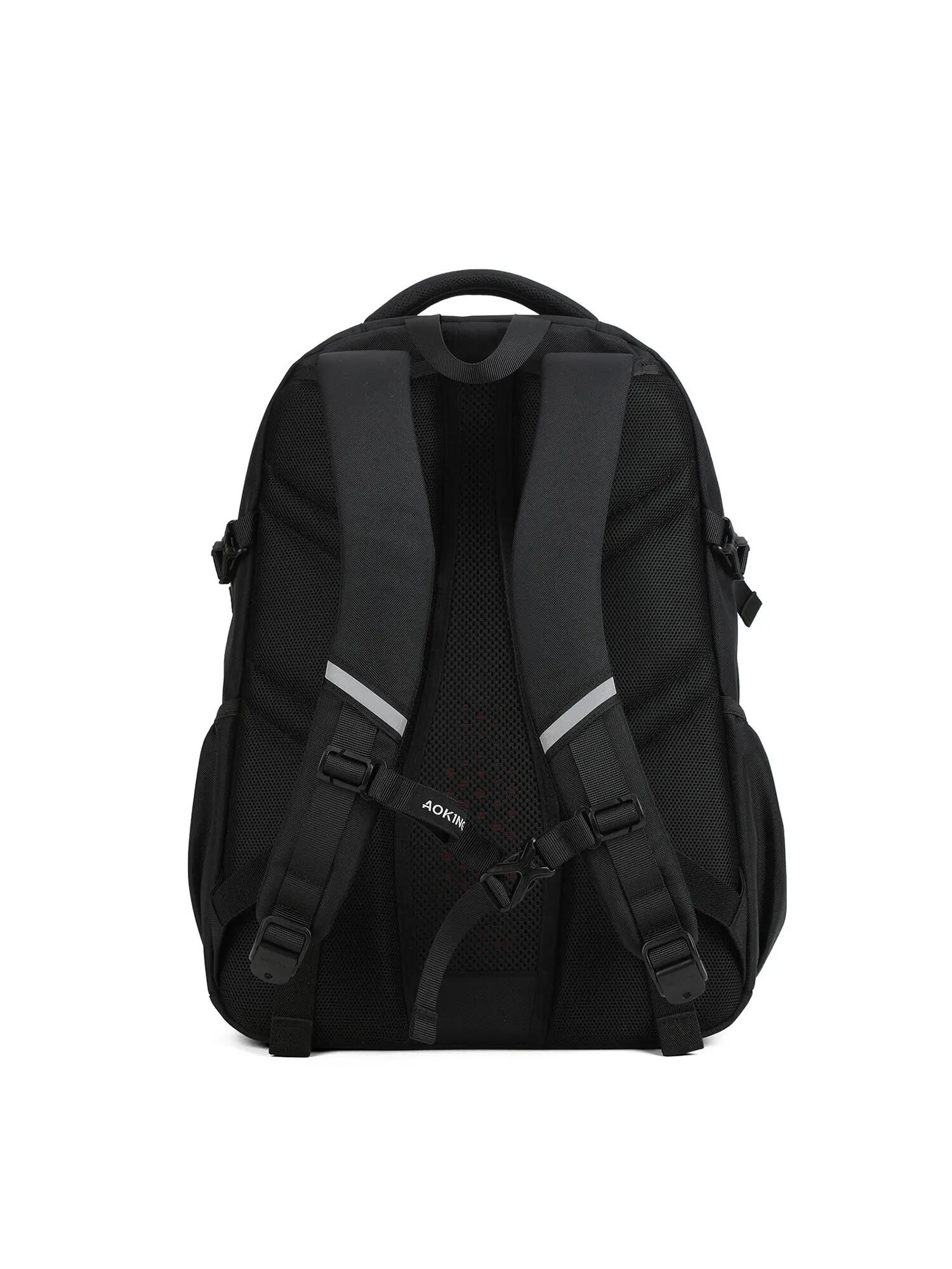 Batoh Aoking Černý Unisex se Zipem - Polyester 34x19x47 cm 5/6