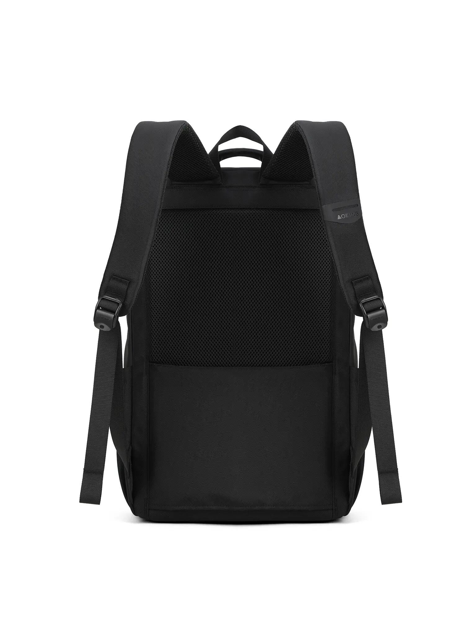 Batoh Aoking Unisex Černý se Zipem - Polyester 31x47 cm 4/6