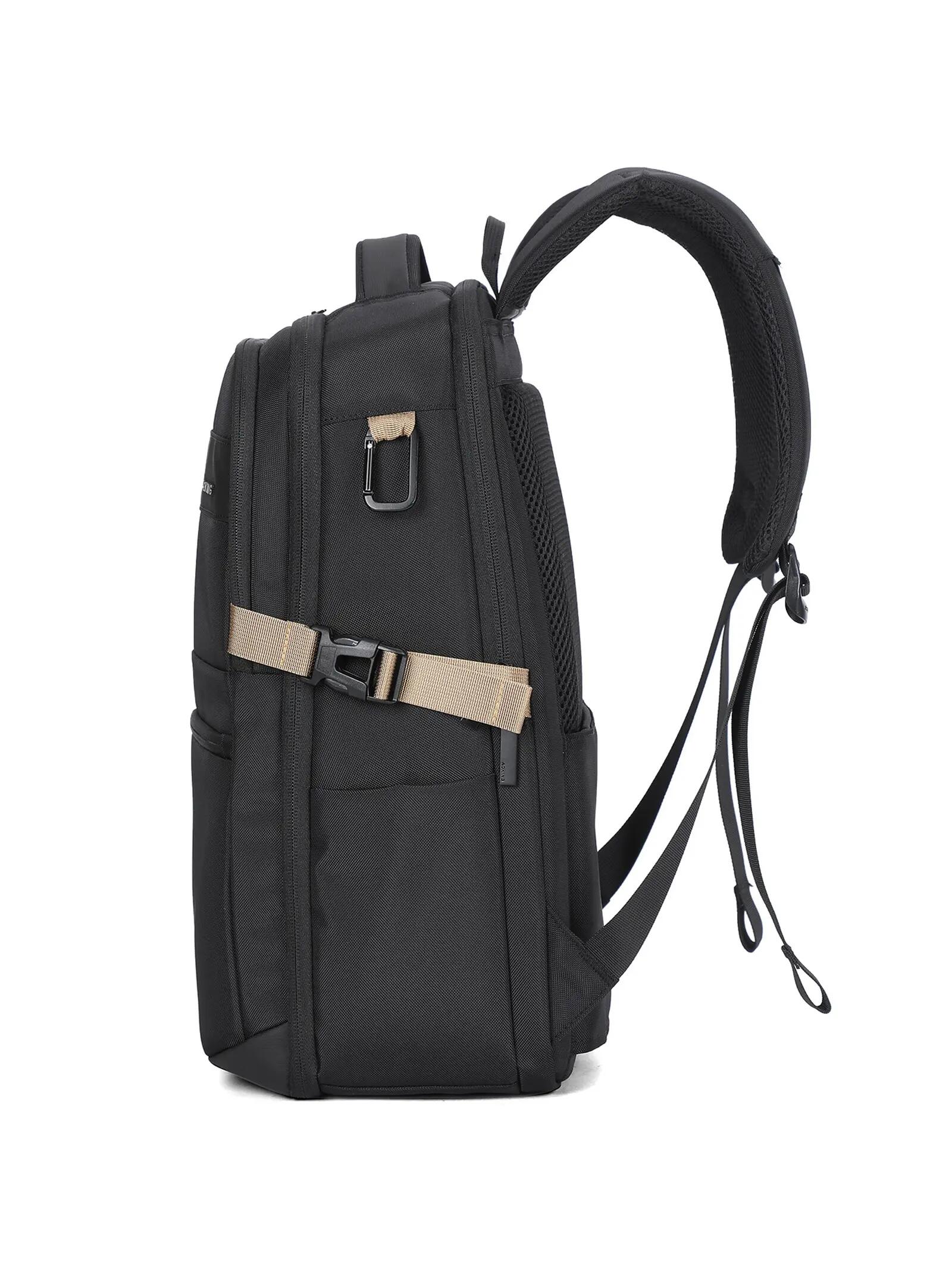 Sac à Dos Aoking Noir Unisexe avec Fermeture Éclair - Poches Multifonctionnelles 3/6