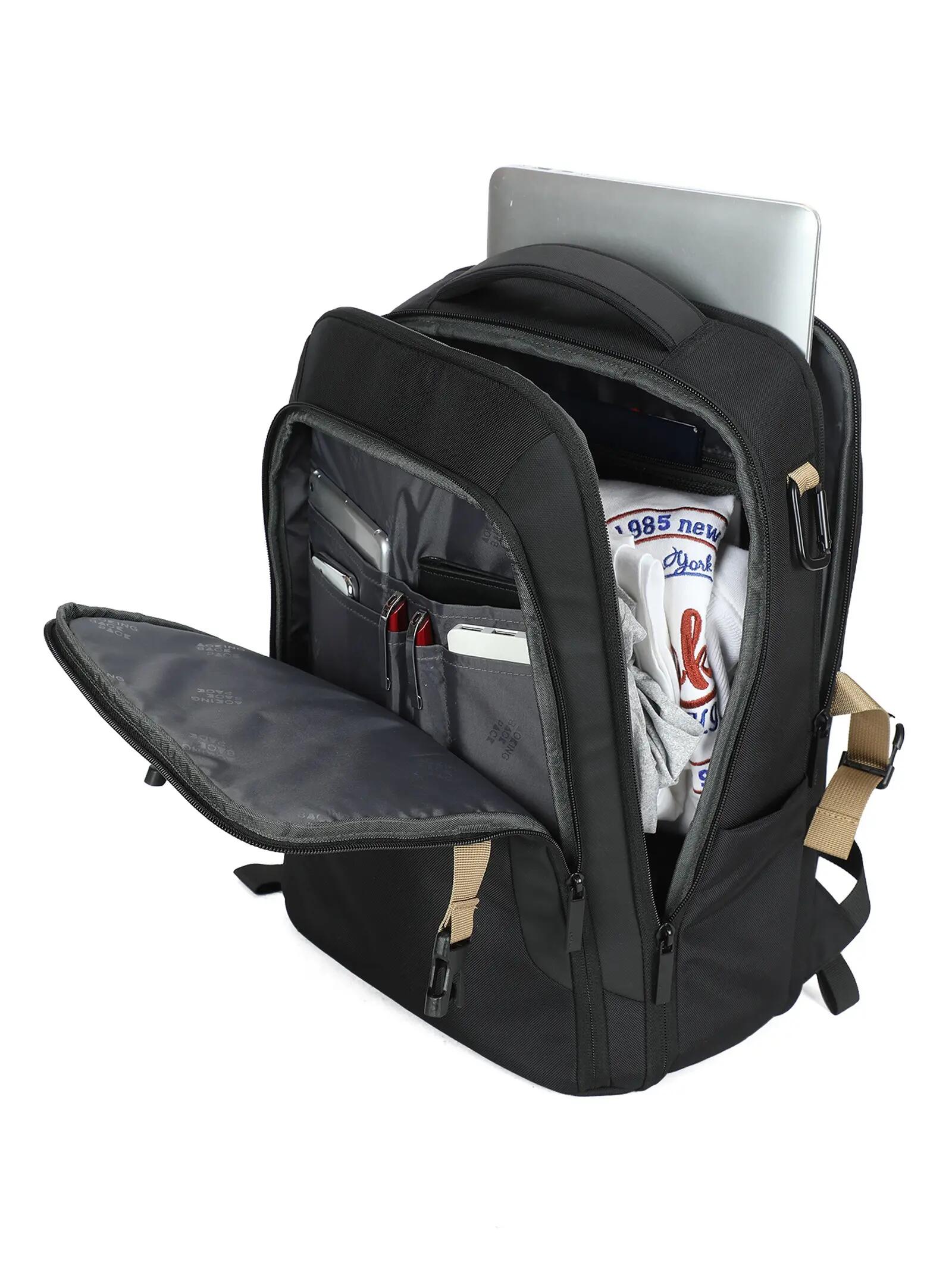 Aoking Batoh Černý Unisex se Zipem - Polyester 29,5x44 cm 5/6