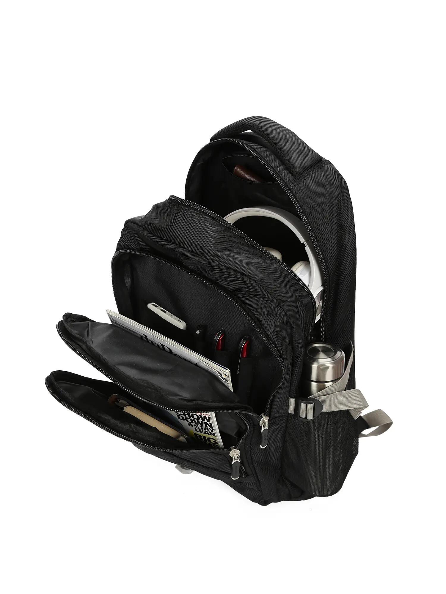 Zaino Aoking Volante Plus Nero Unisex - Poliestere con 3 Zip 5/6